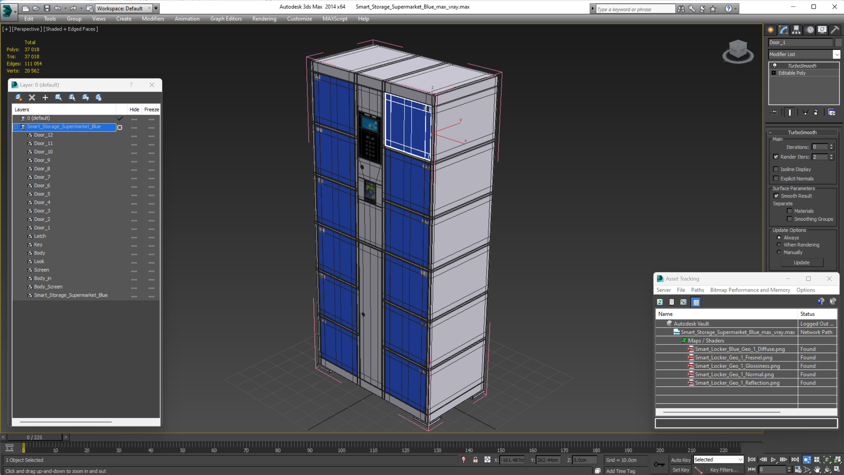 3D model Smart Storage Supermarket Blue