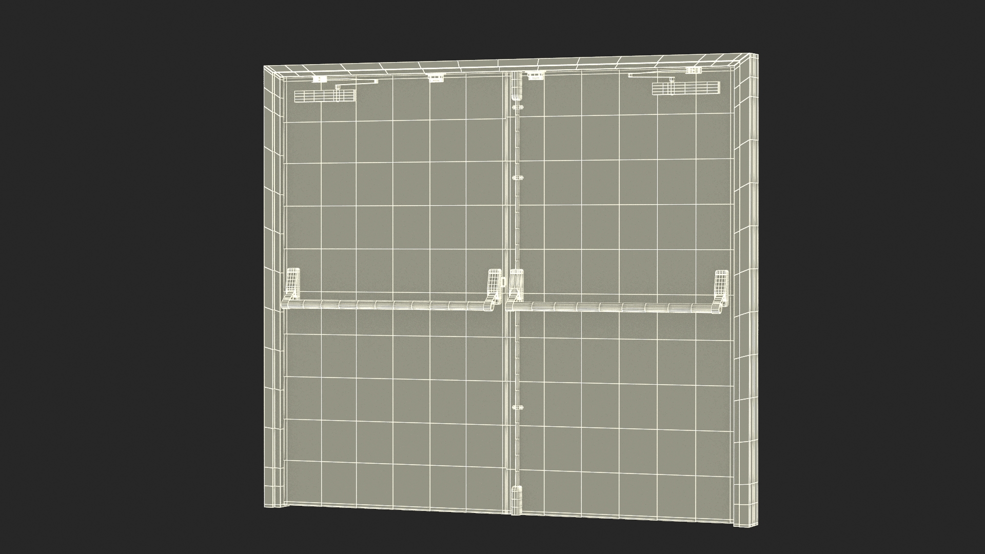 Fire Resistant Doors Red 3D model