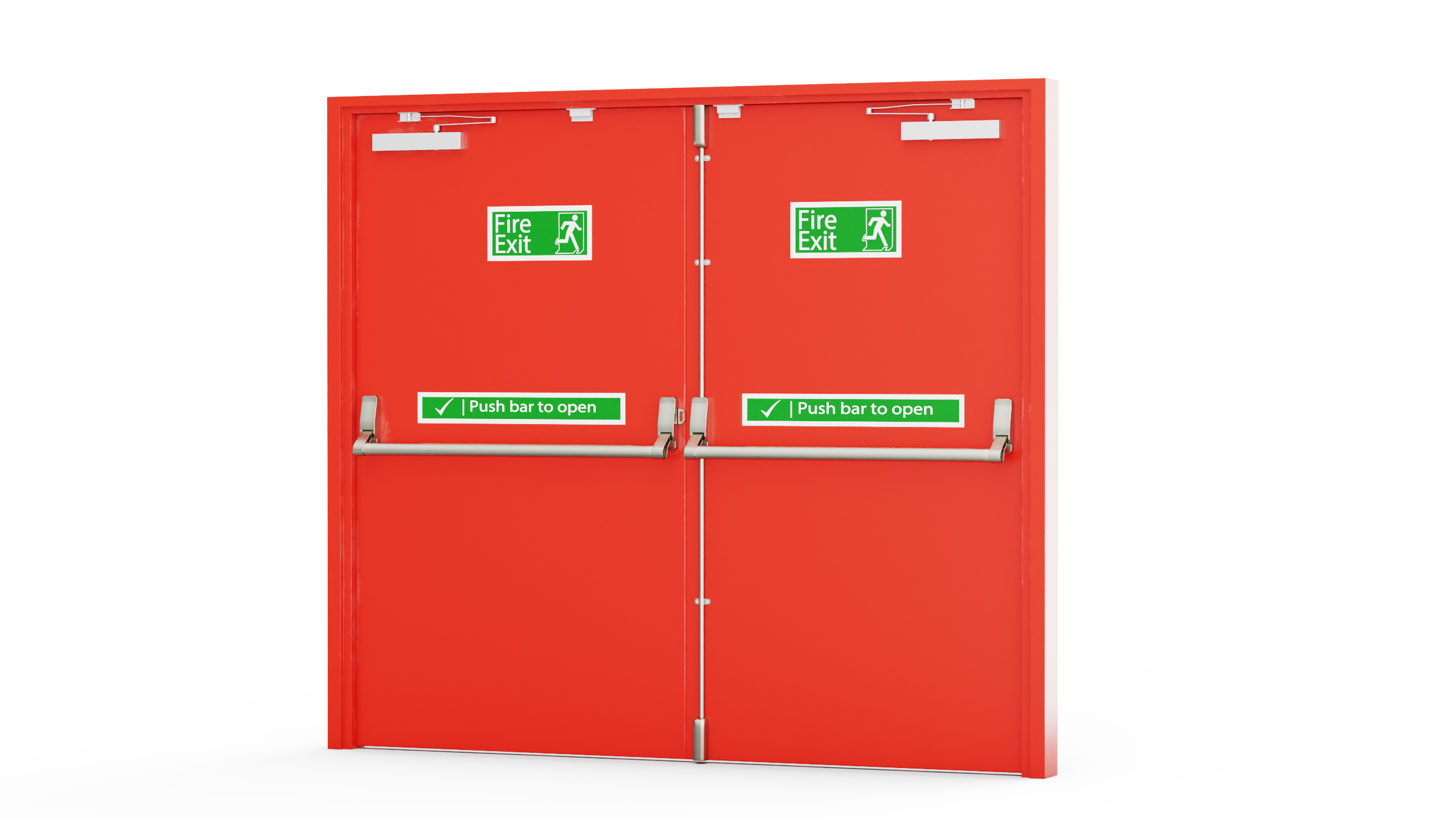 Fire Resistant Doors Red 3D model