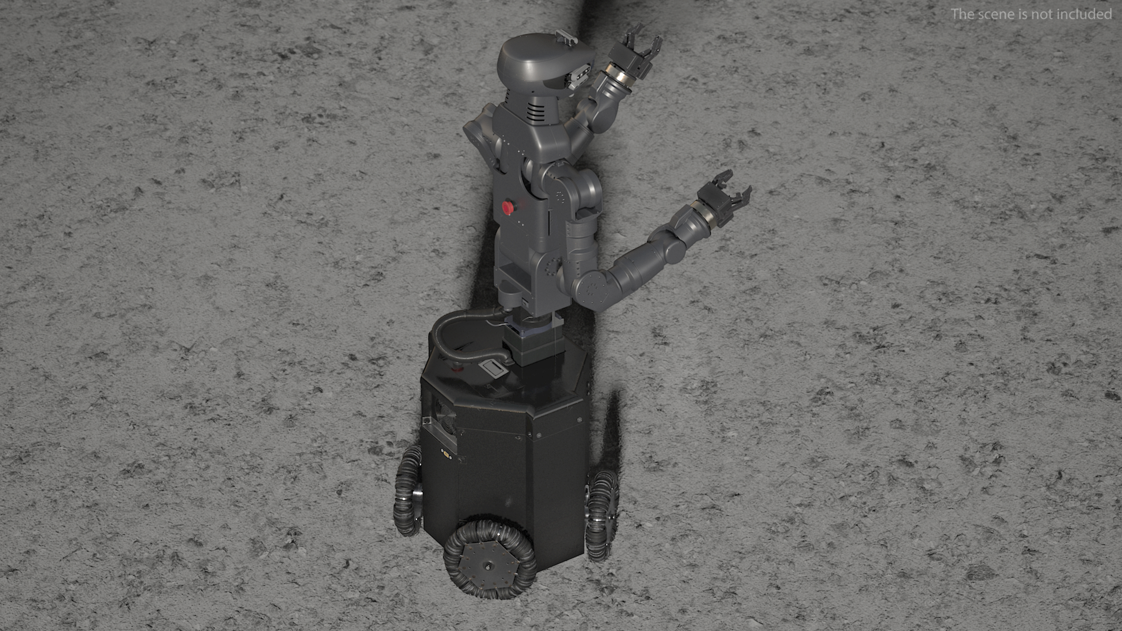 Space General-Purpose Robot Rigged 3D model