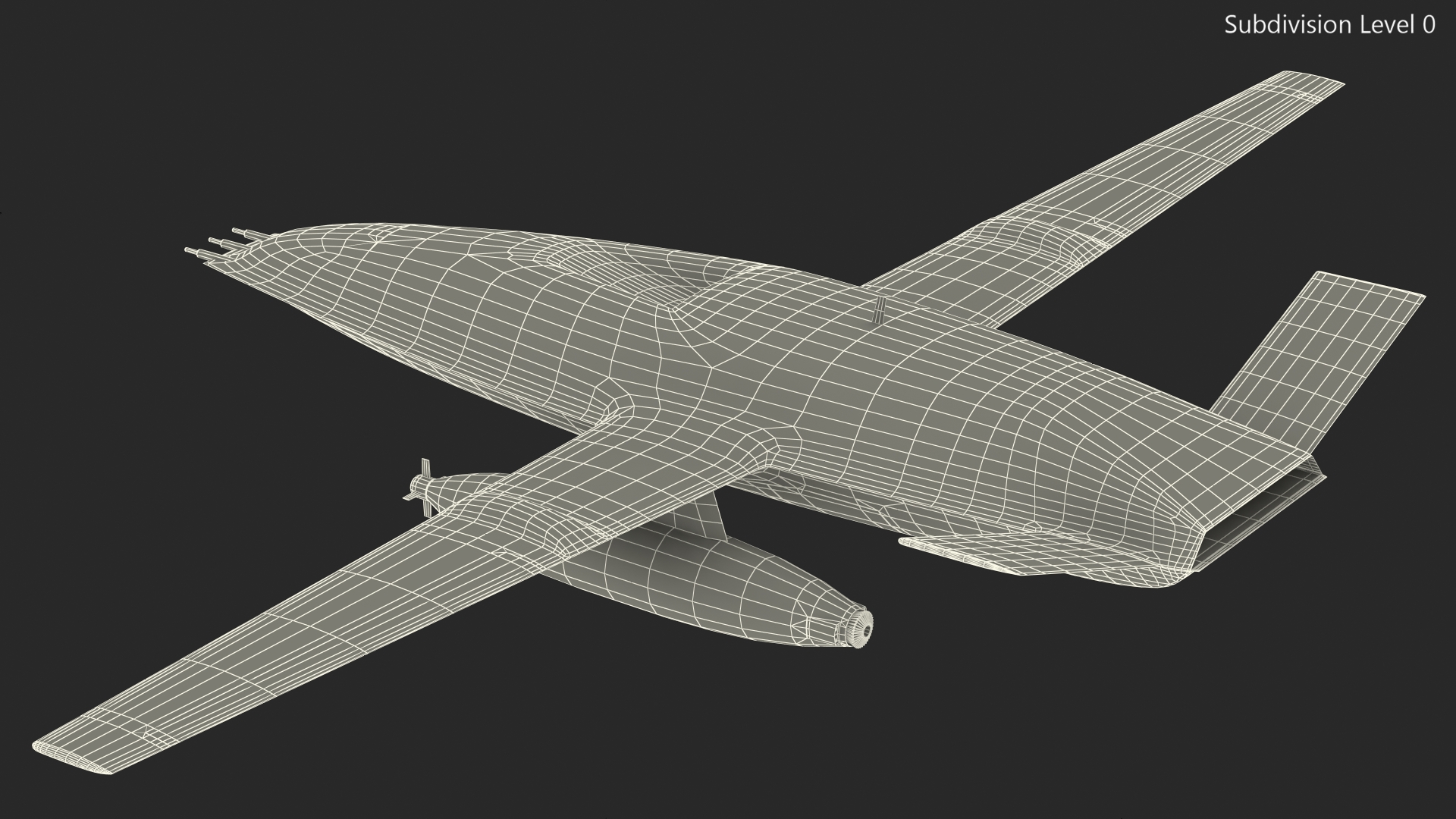 3D model Boeing MQ25 Stingray Aerial Refueling Drone Flight