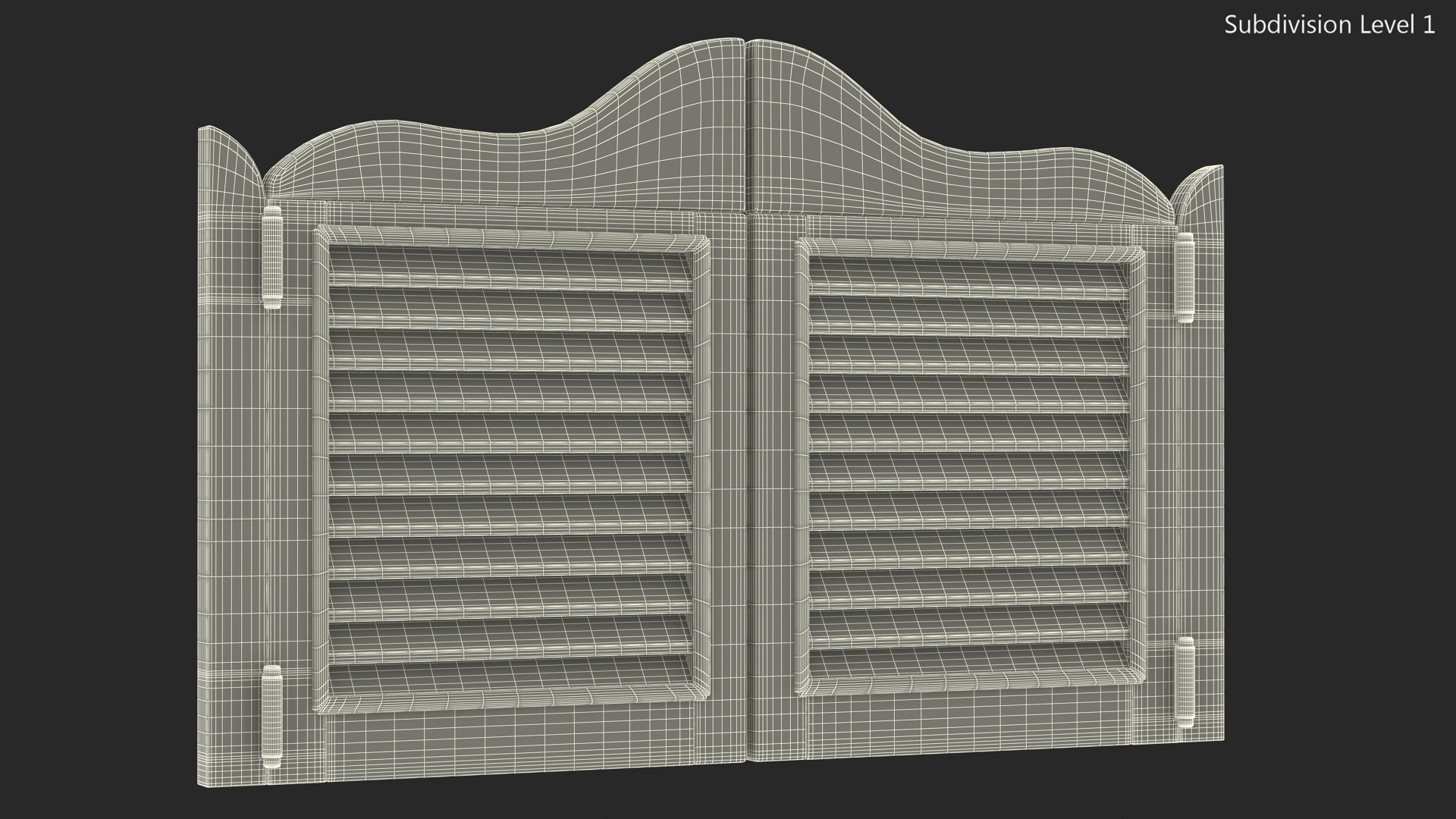 3D model Rustic Saloon Doors Rigged for Cinema 4D