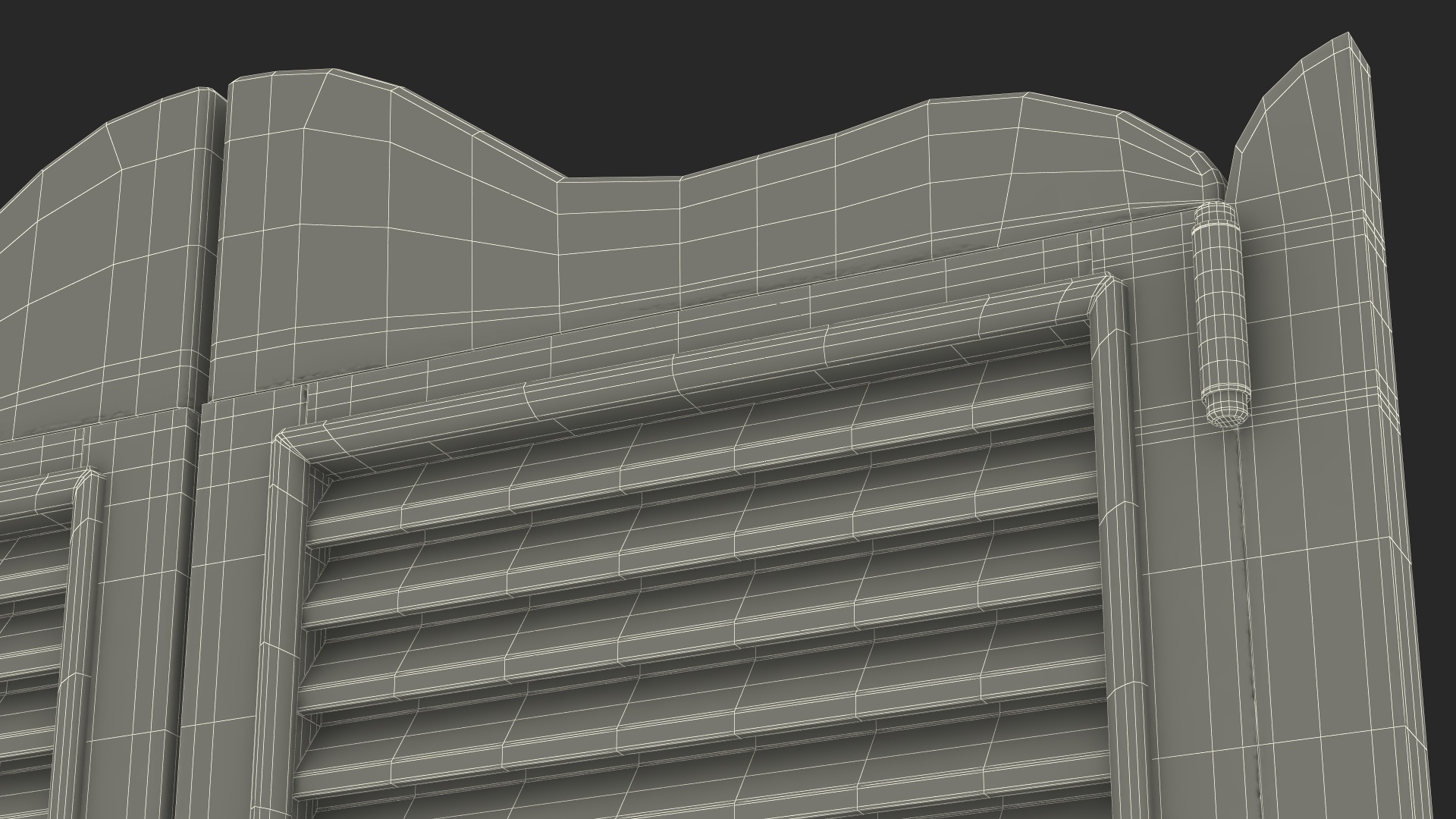 3D model Rustic Saloon Doors Rigged for Cinema 4D