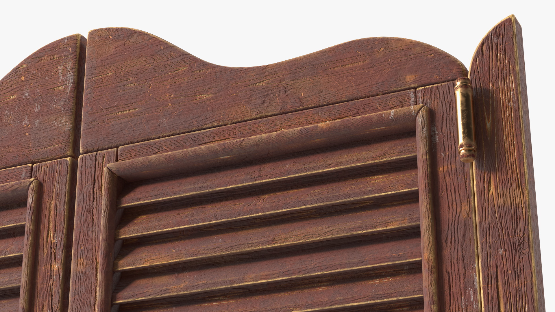3D model Rustic Saloon Doors Rigged for Cinema 4D