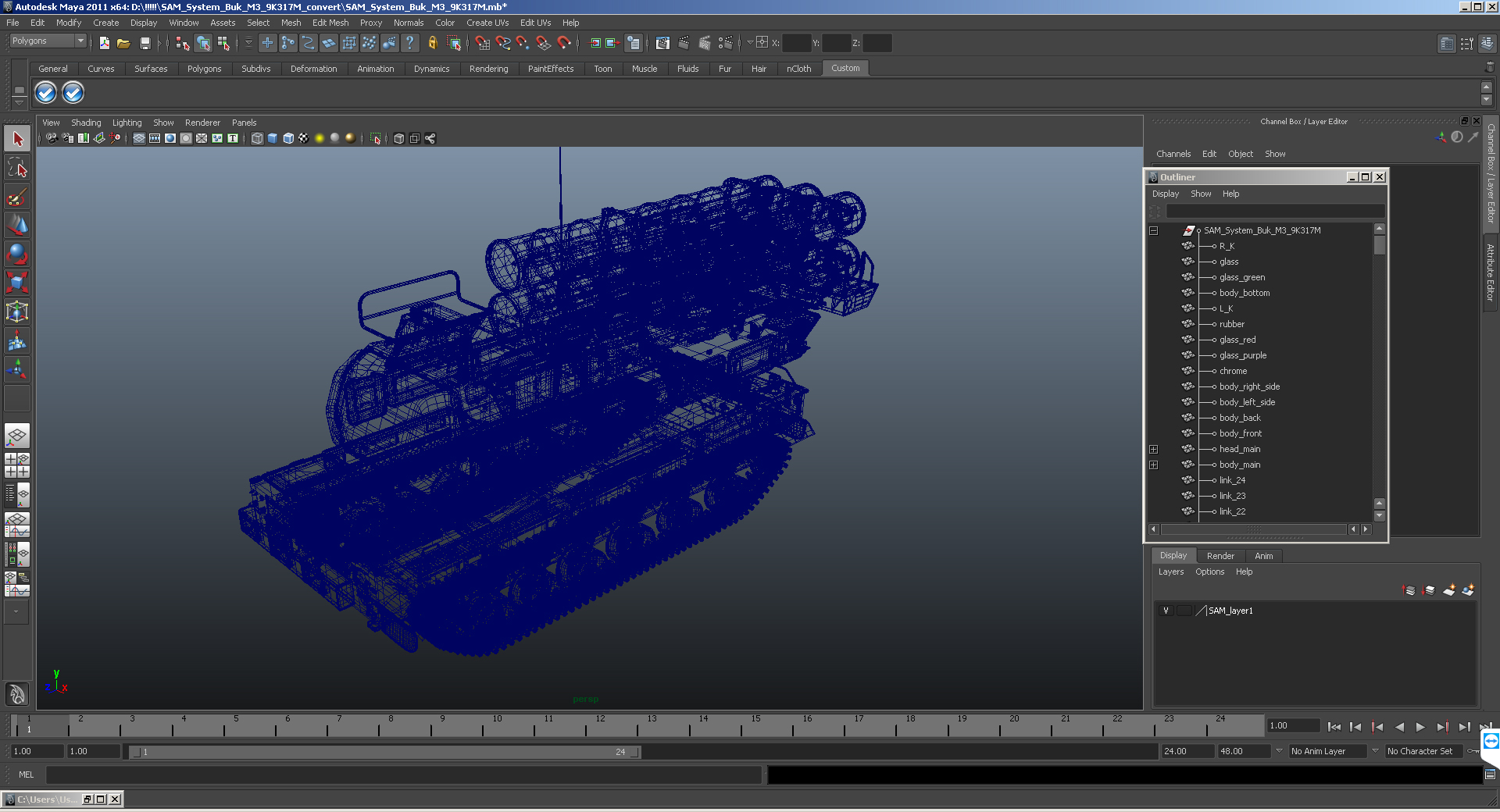 SAM System Buk M3 9K317M 3D model