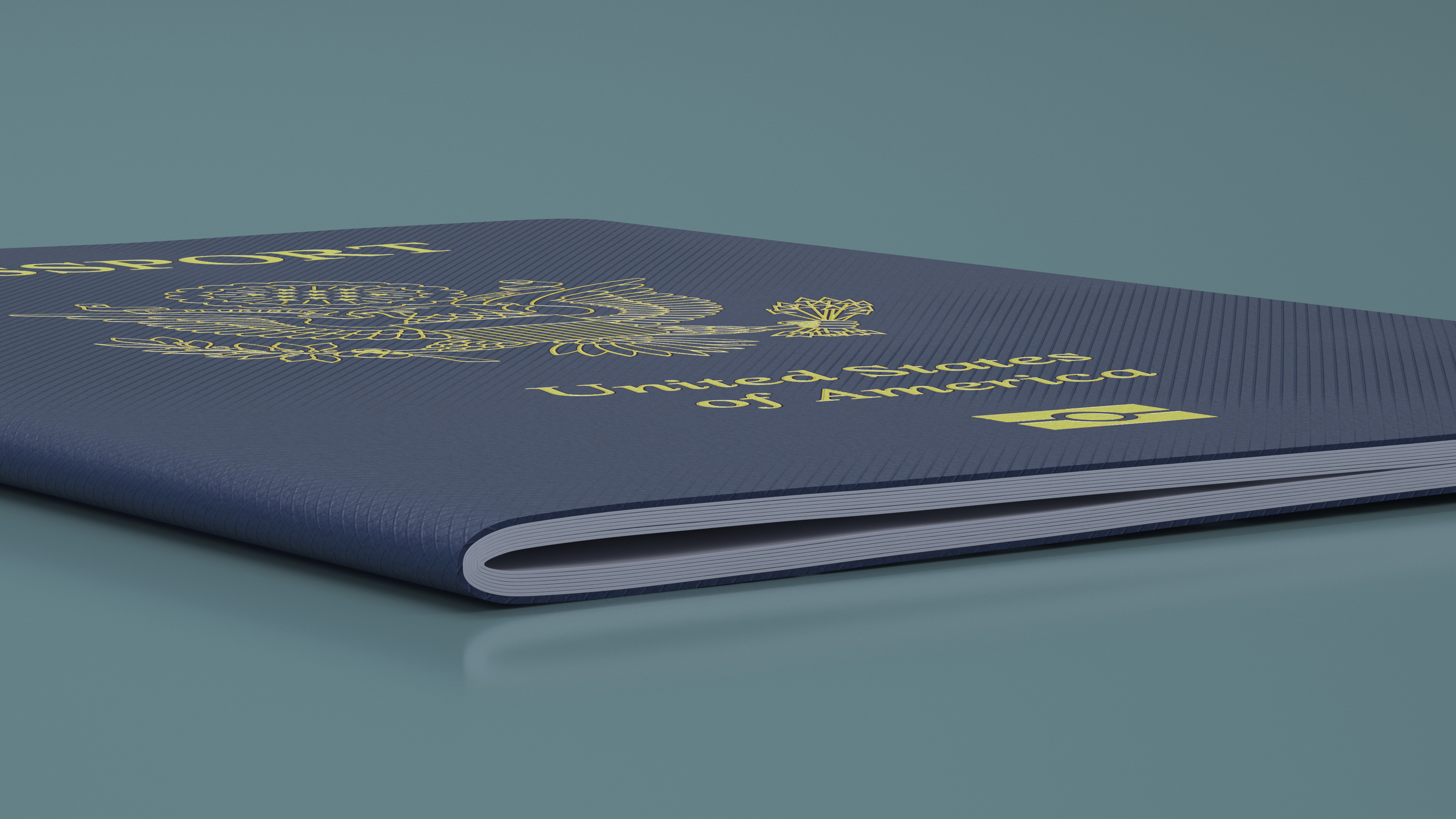 3D model Passport of USA