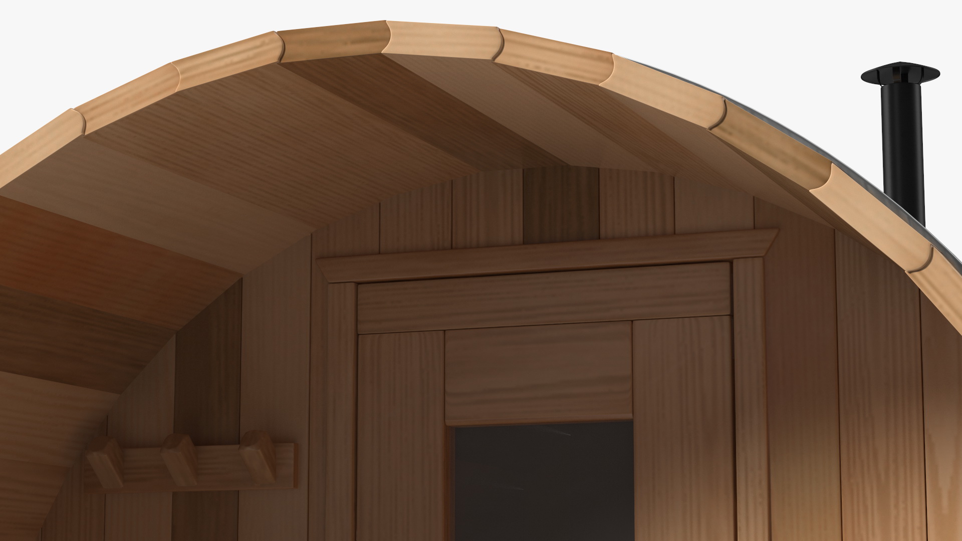 Red Cedar Barrel Sauna 3D