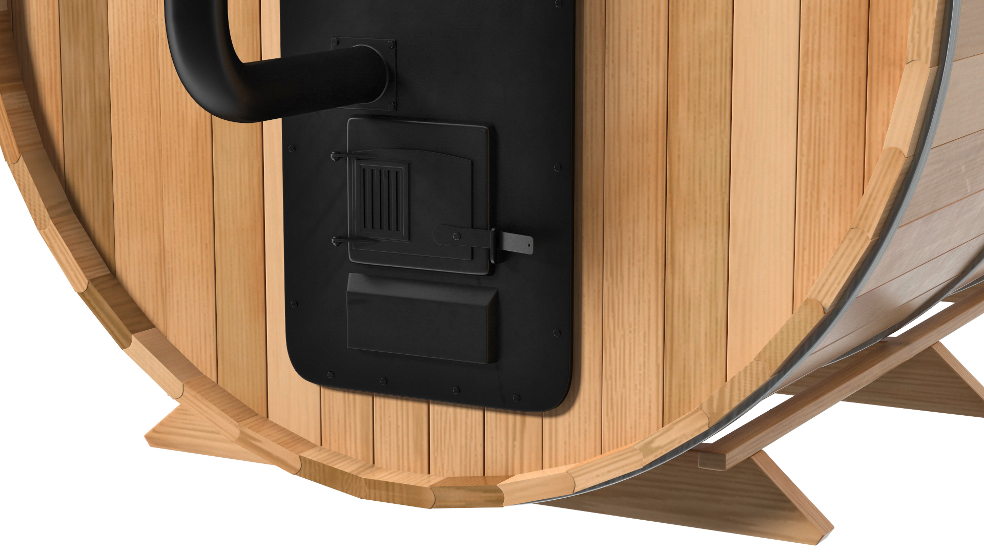 Red Cedar Barrel Sauna 3D