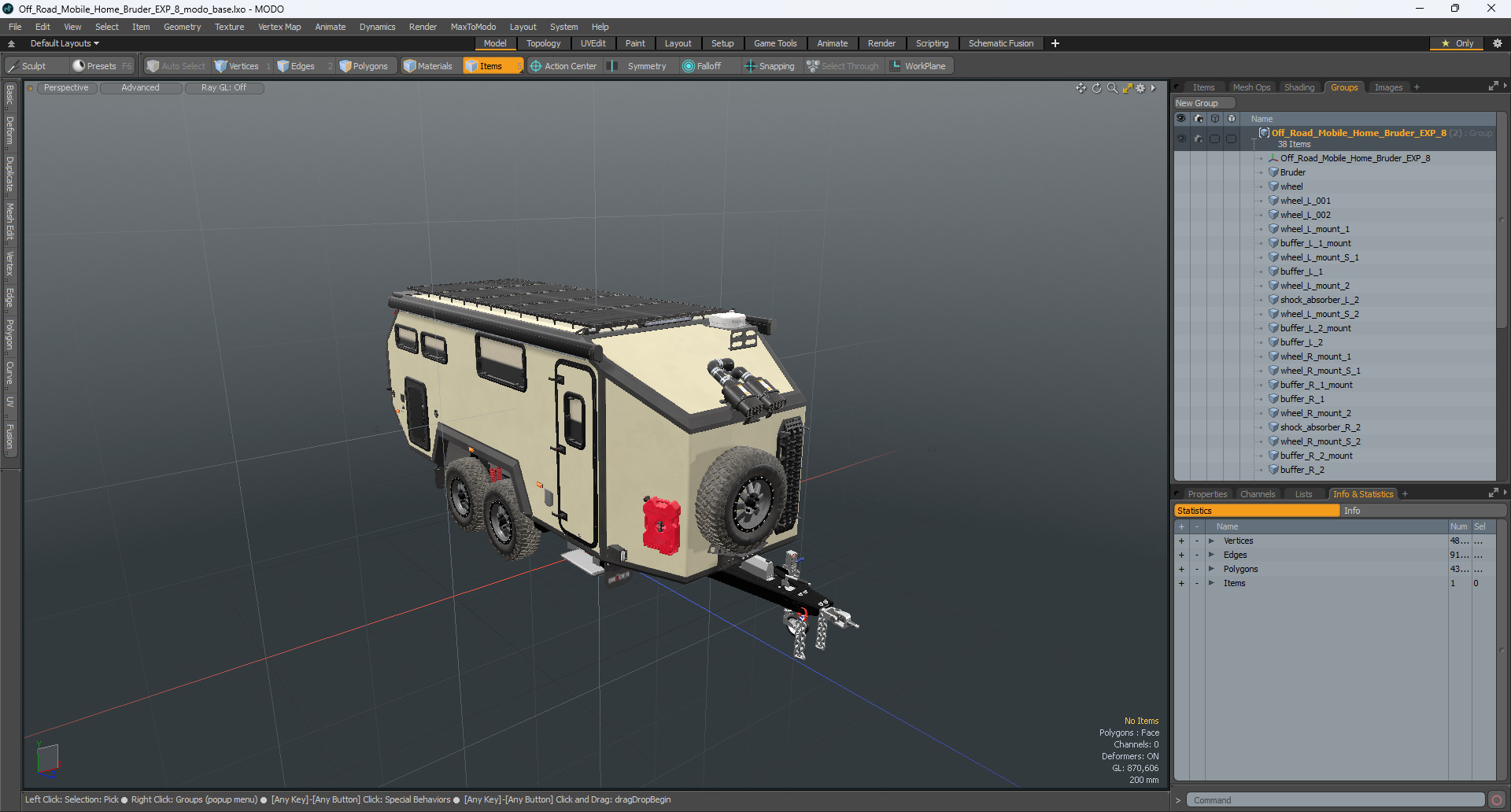 3D Off Road Mobile Home Bruder EXP 8 model