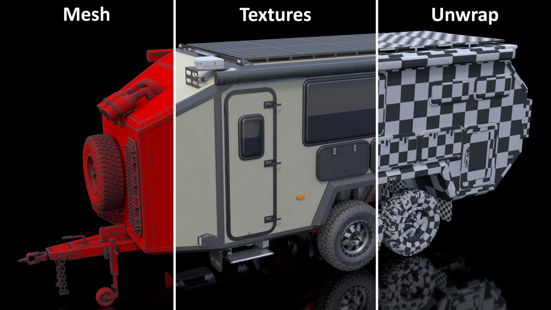 3D Off Road Mobile Home Bruder EXP 8 model