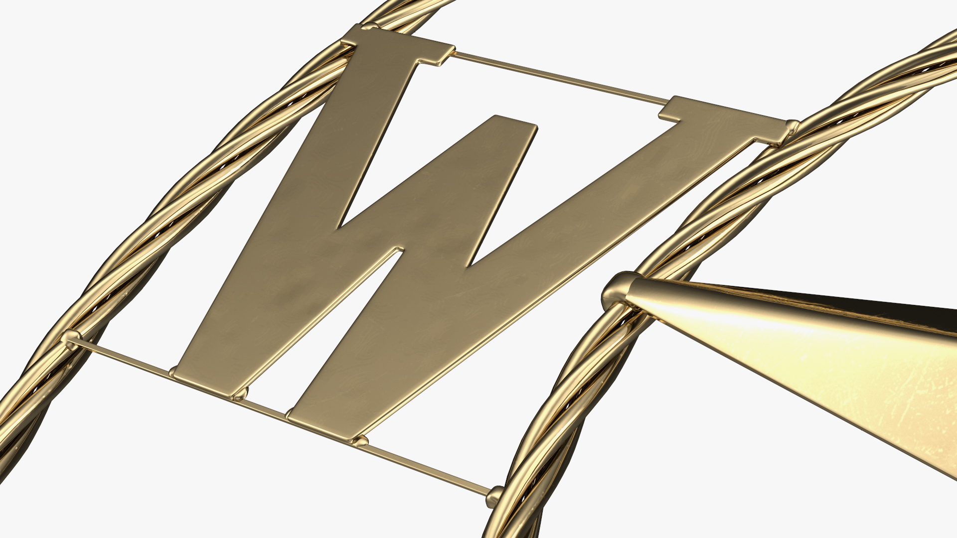 Classical Compass Rose Gold 3D