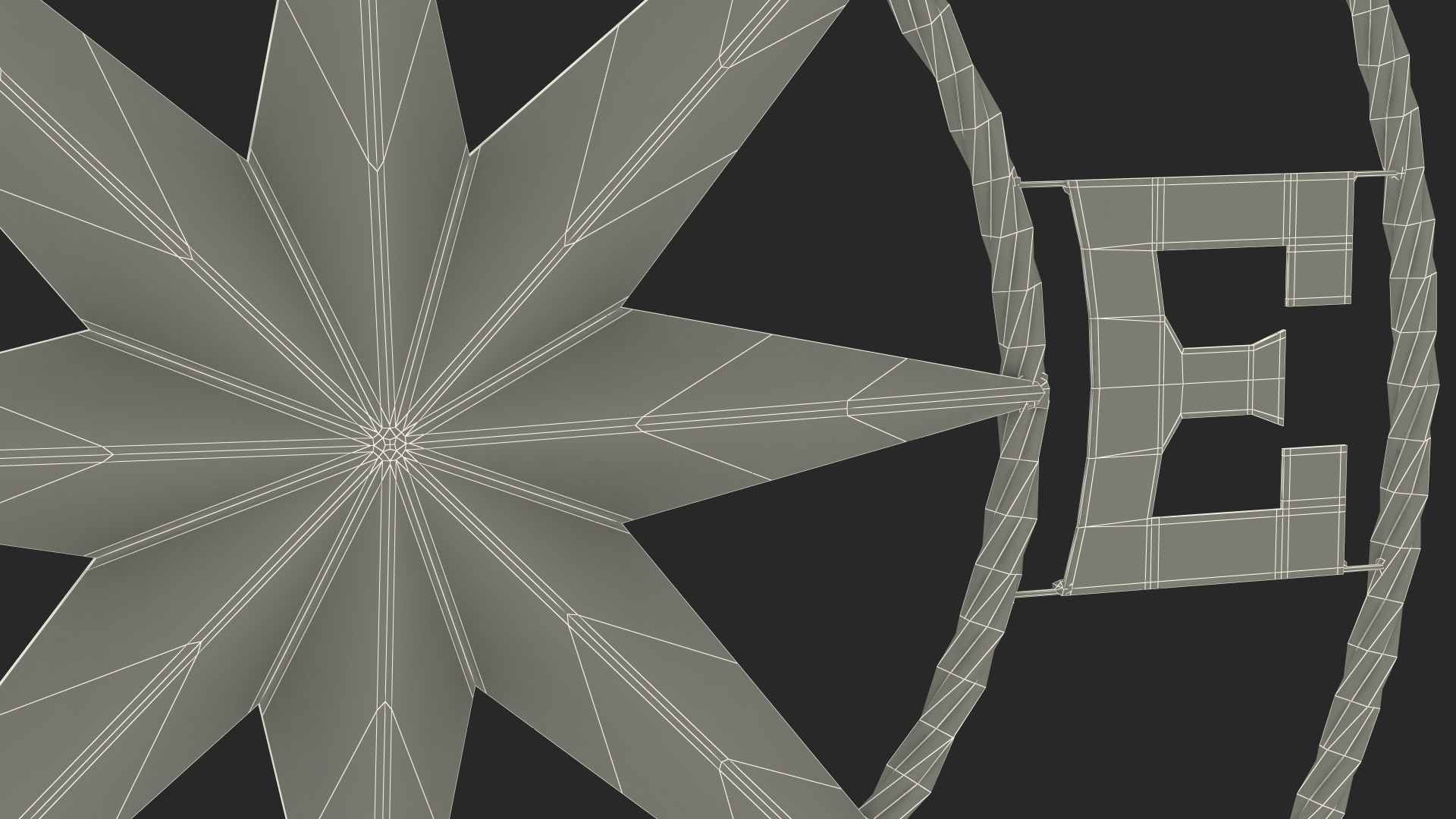 Classical Compass Rose Gold 3D