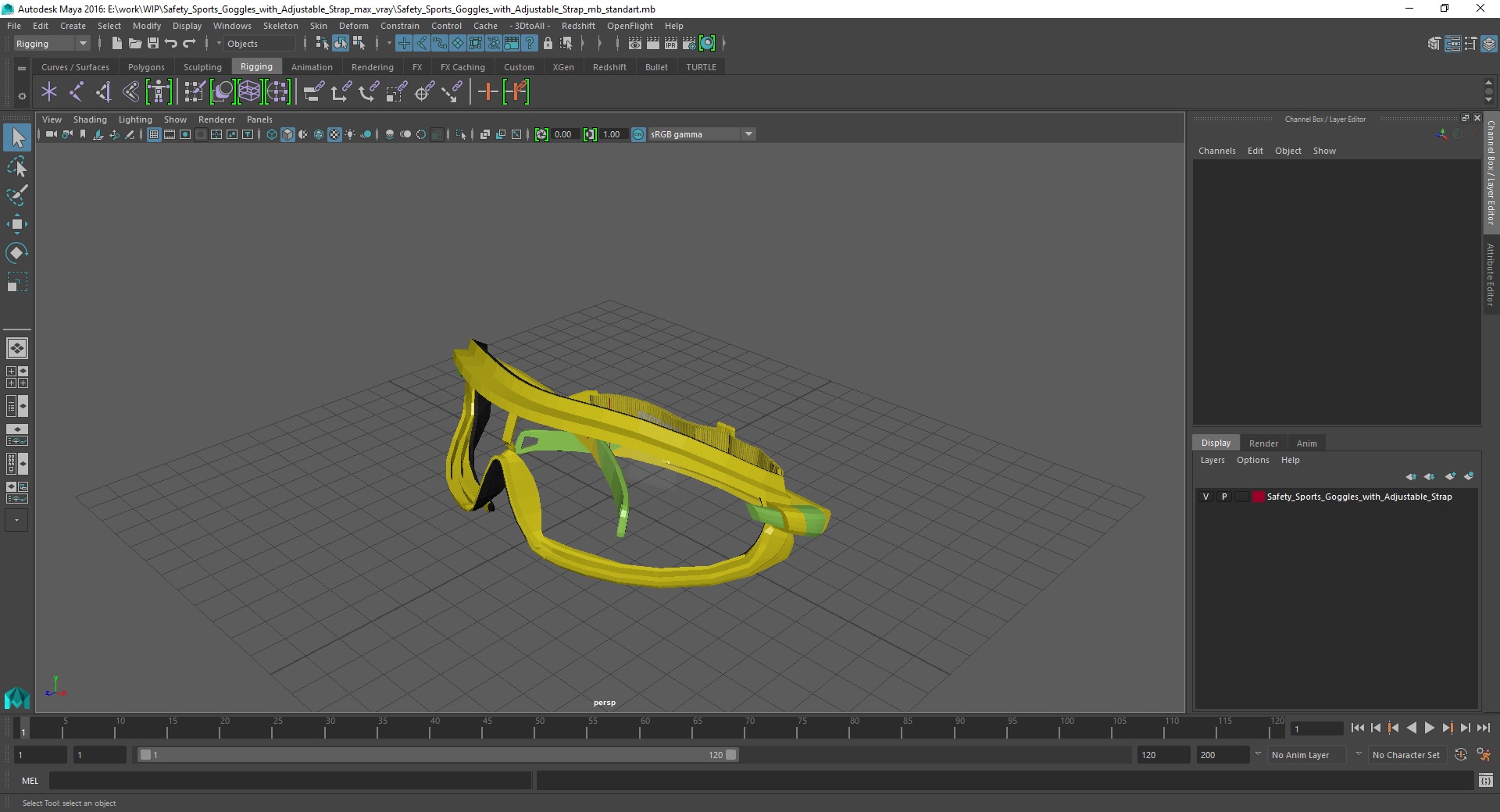 3D Safety Sports Goggles with Adjustable Strap model