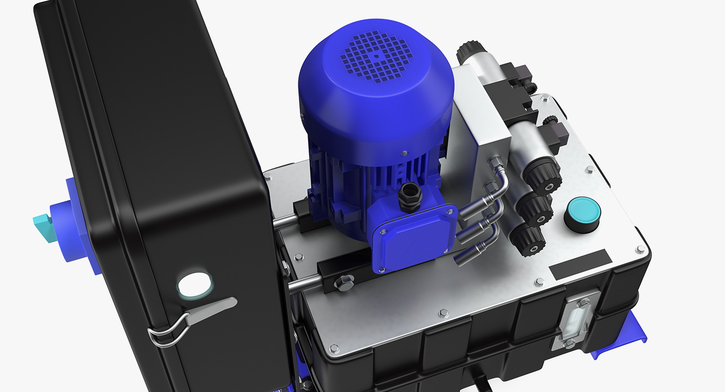 3D Workshop Oil Tank with Motor model
