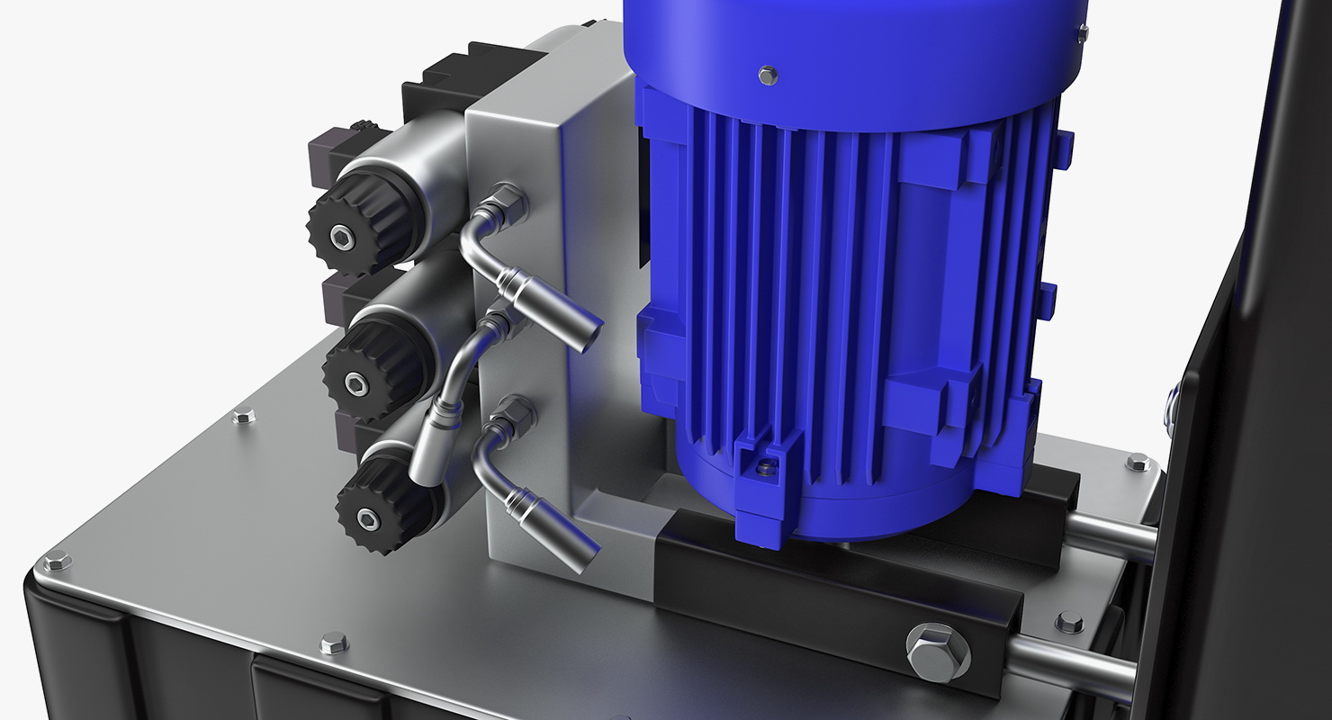 3D Workshop Oil Tank with Motor model