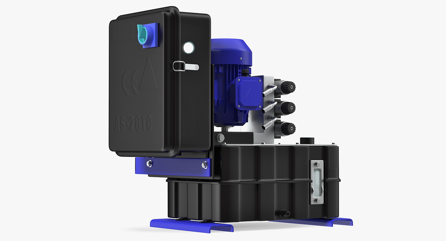 3D Workshop Oil Tank with Motor model