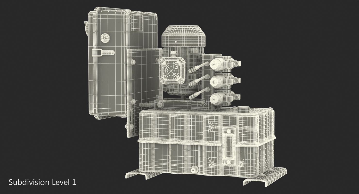 3D Workshop Oil Tank with Motor model