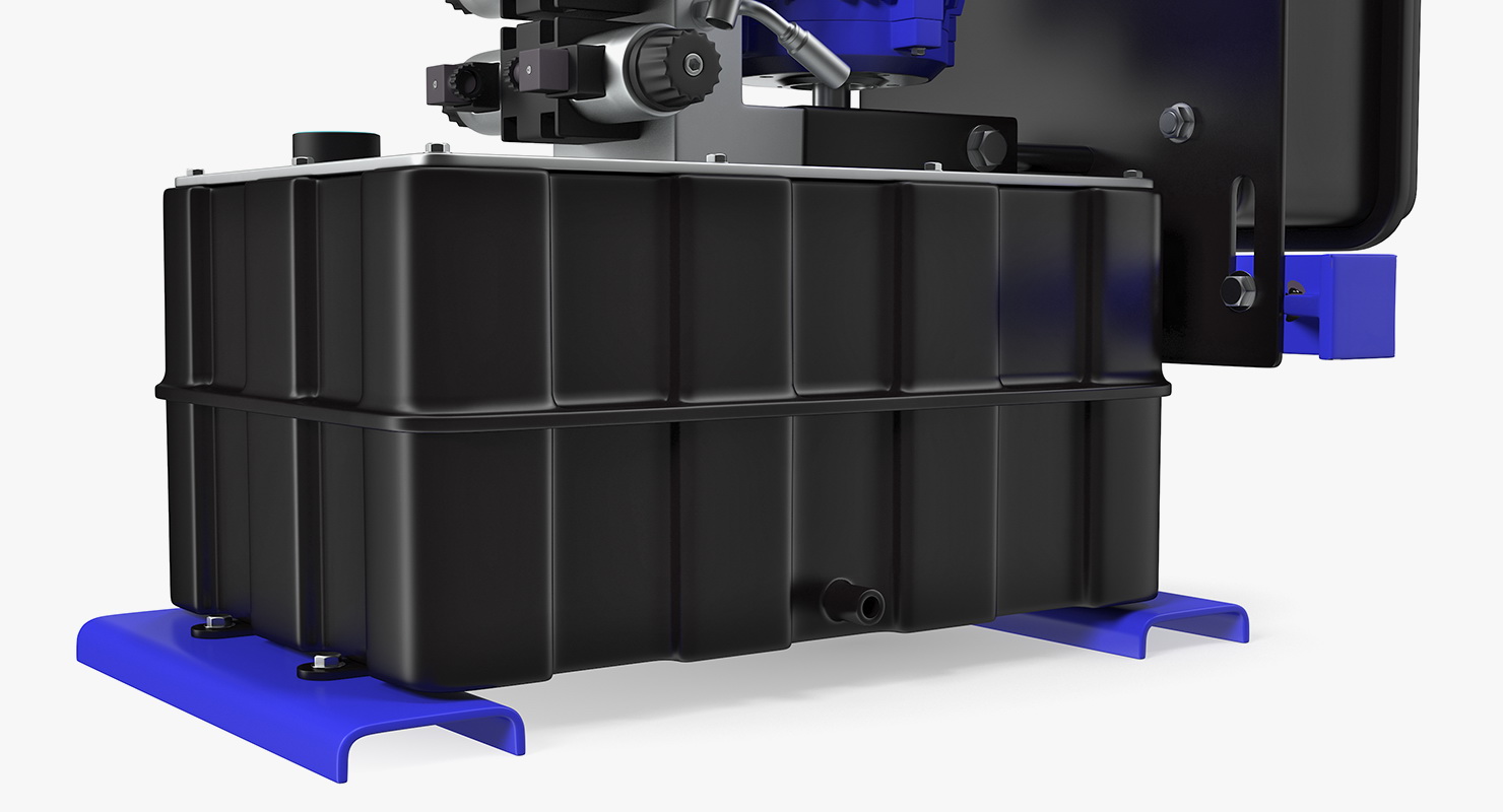 3D Workshop Oil Tank with Motor model