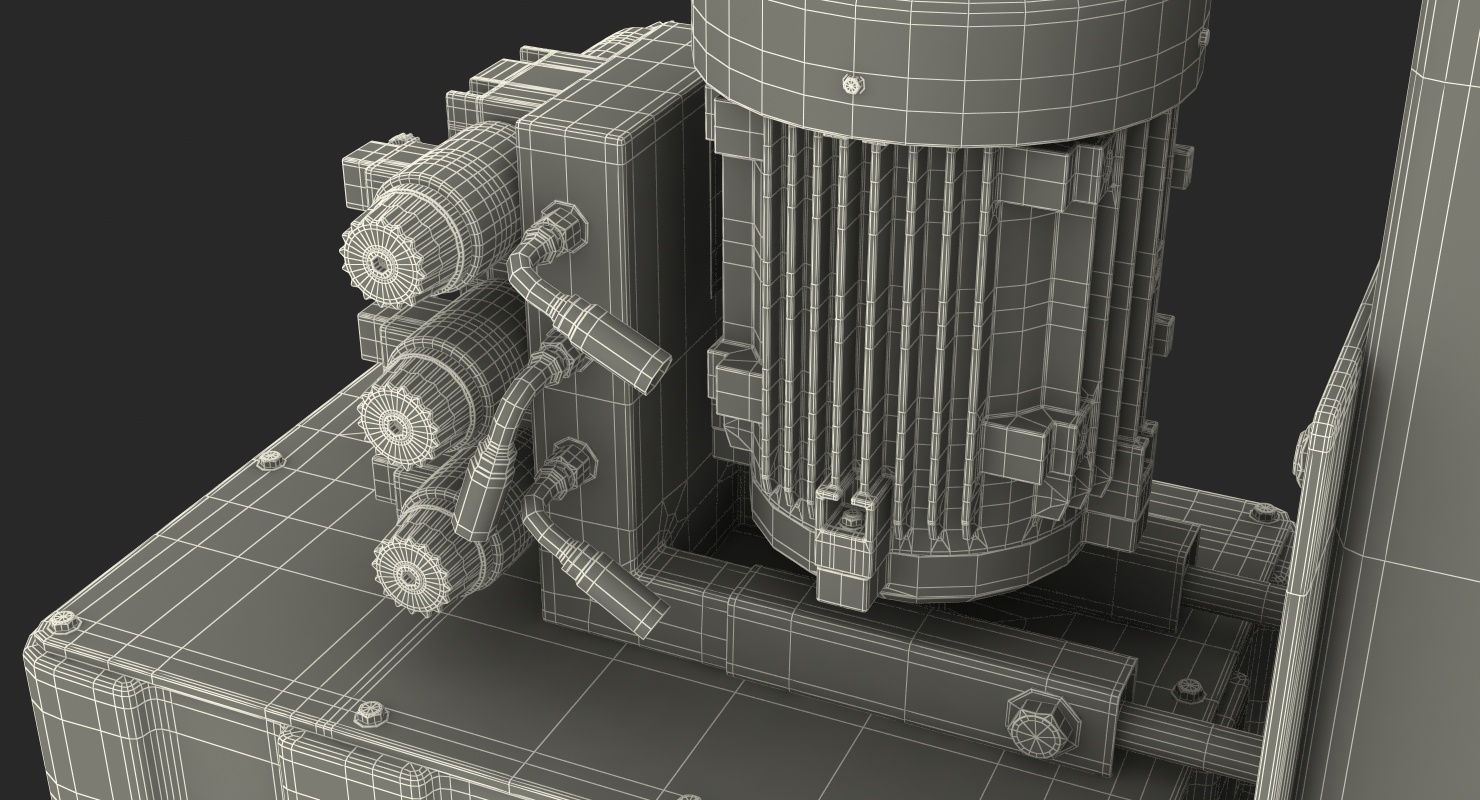 3D Workshop Oil Tank with Motor model