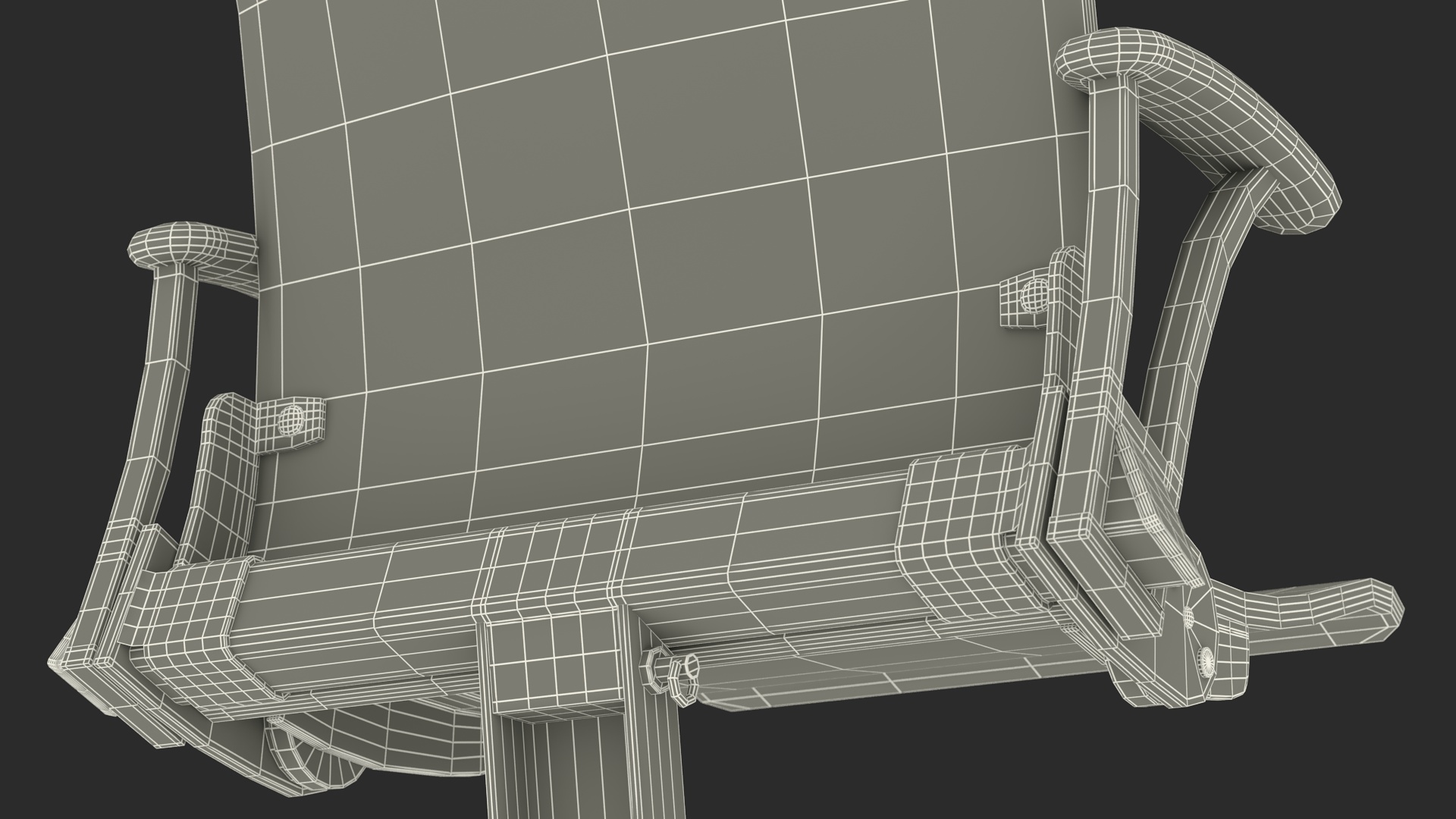 Auditorium Chair Light Wood 3D