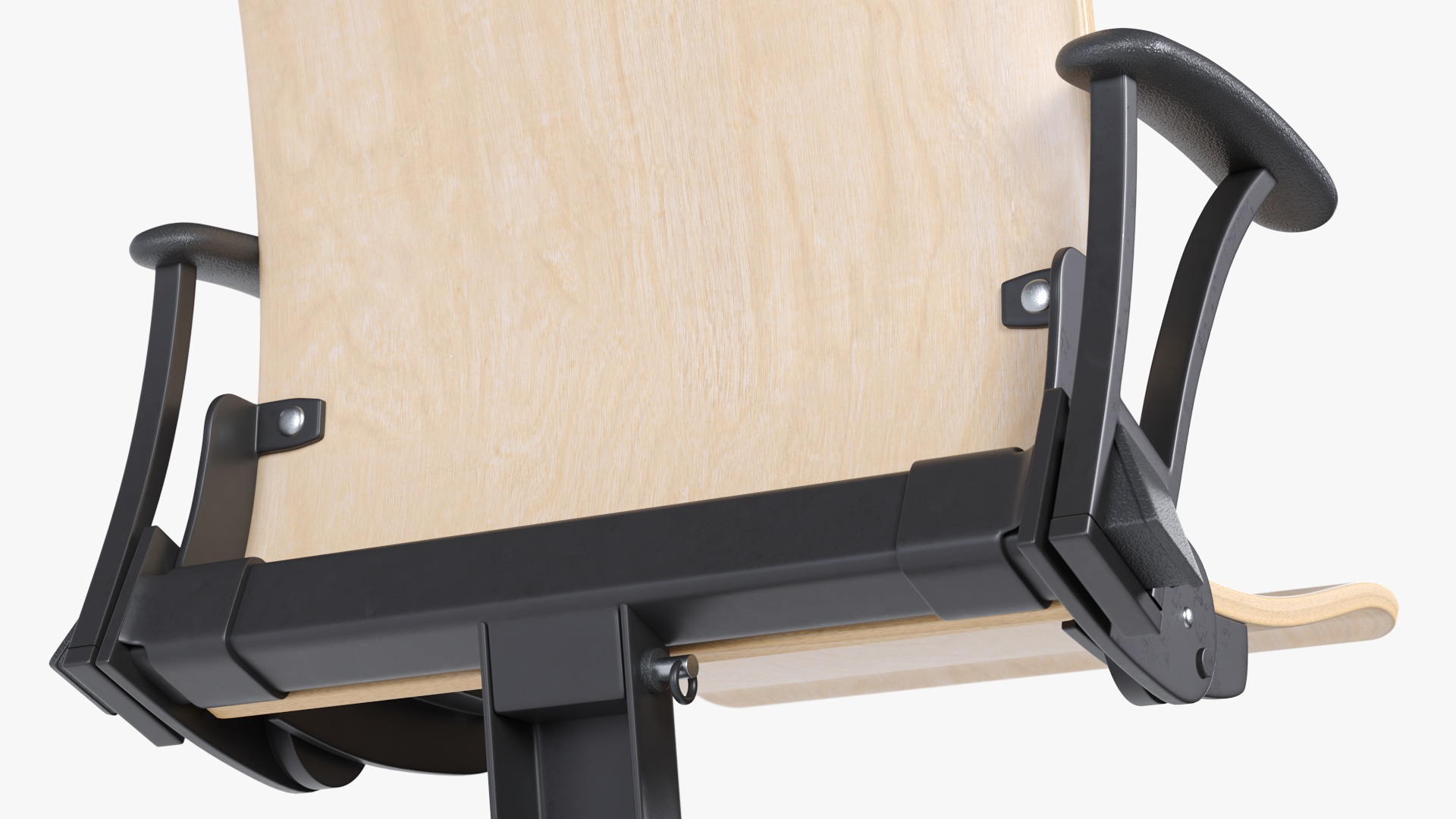 Auditorium Chair Light Wood 3D
