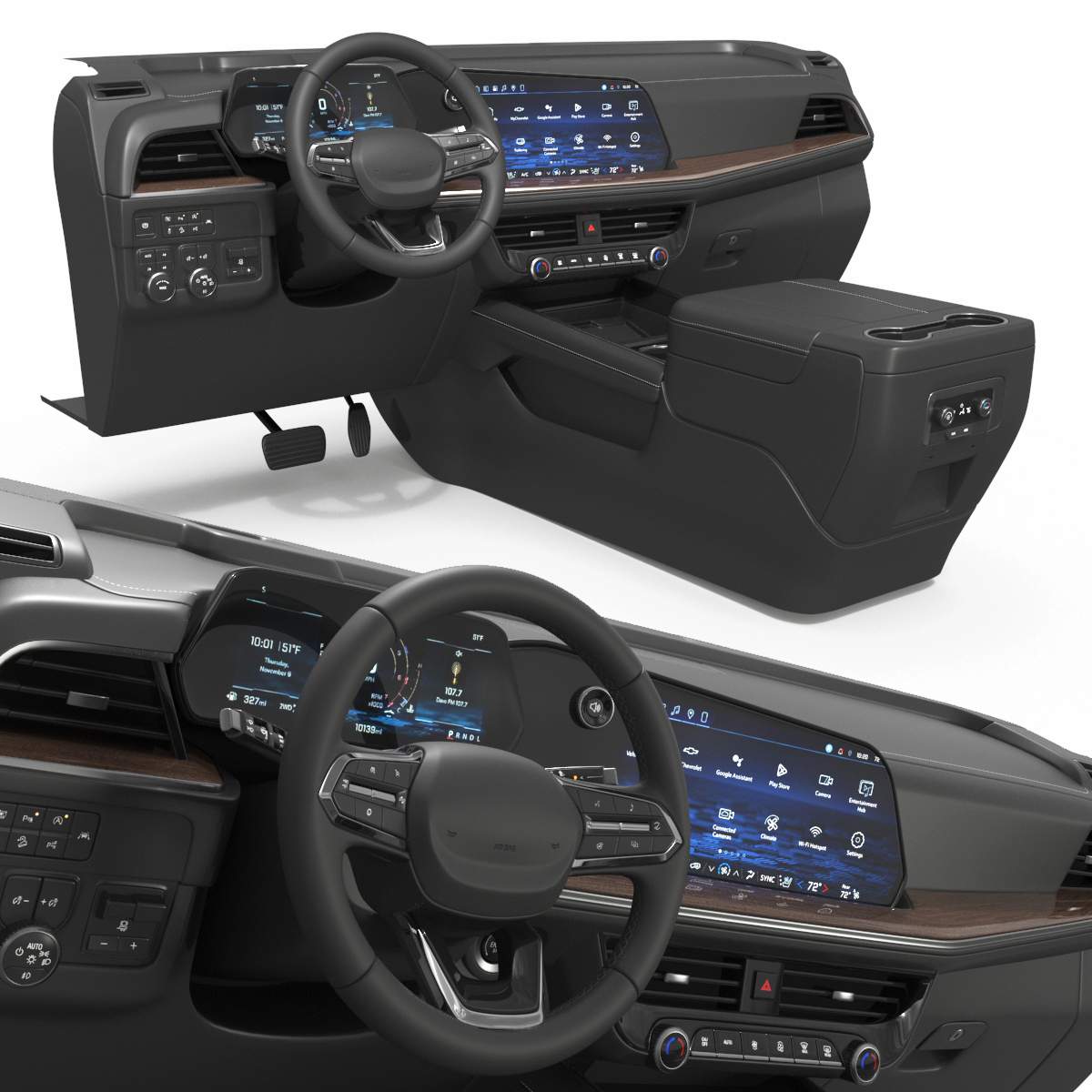 2025 Chevrolet Suburban Interior Dashboard 3D model preview