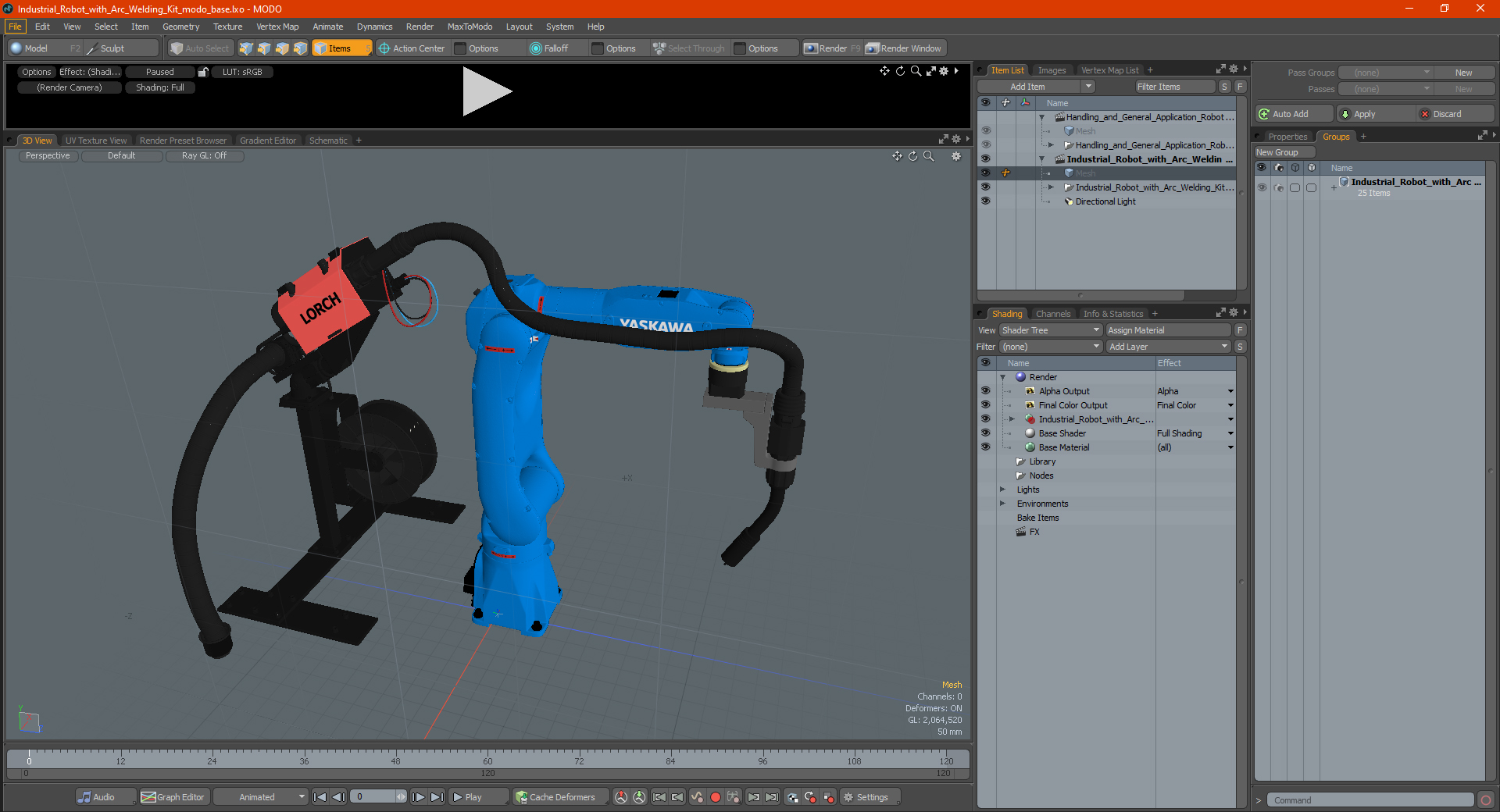 Industrial Robot with Arc Welding Kit 3D