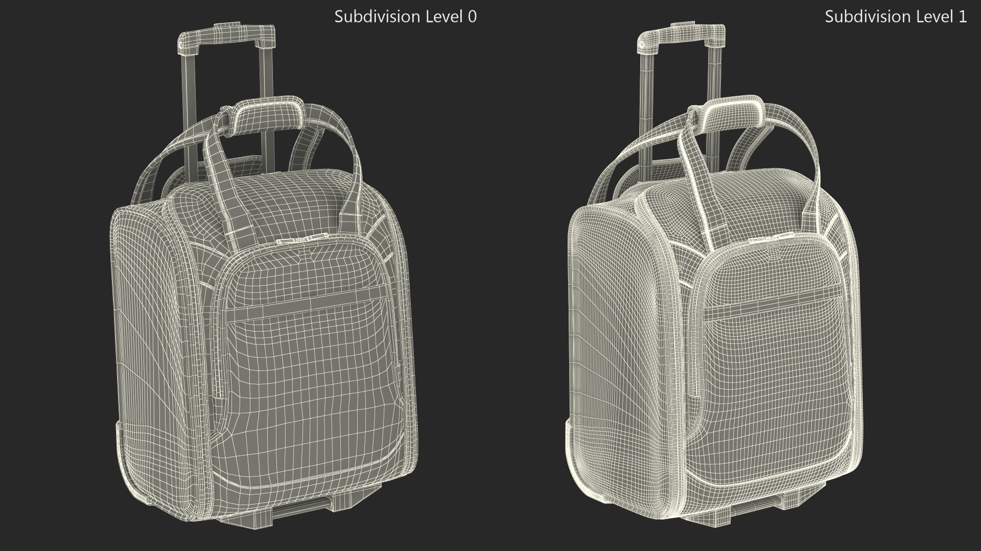 Brown Softshell Luggage Bag 3D