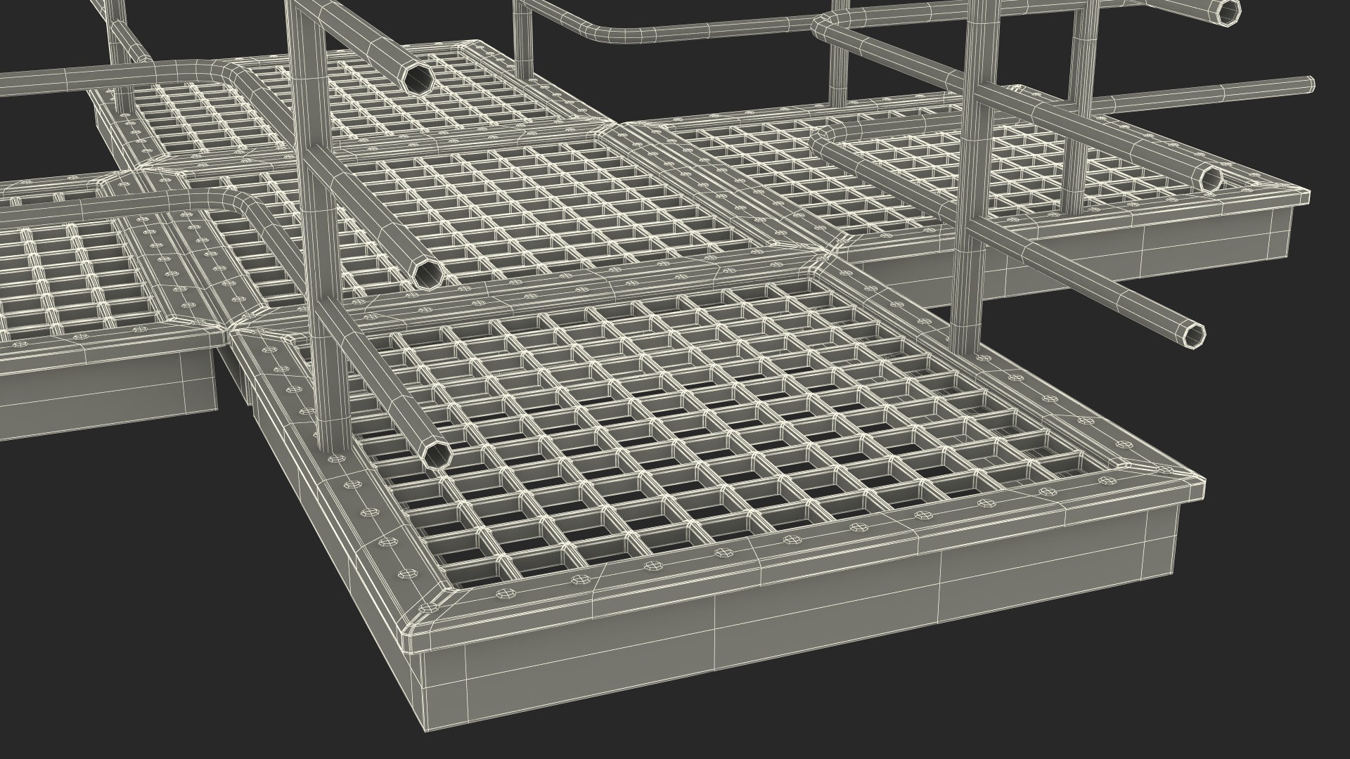 3D Mezzanine Catwalk Crossroads model