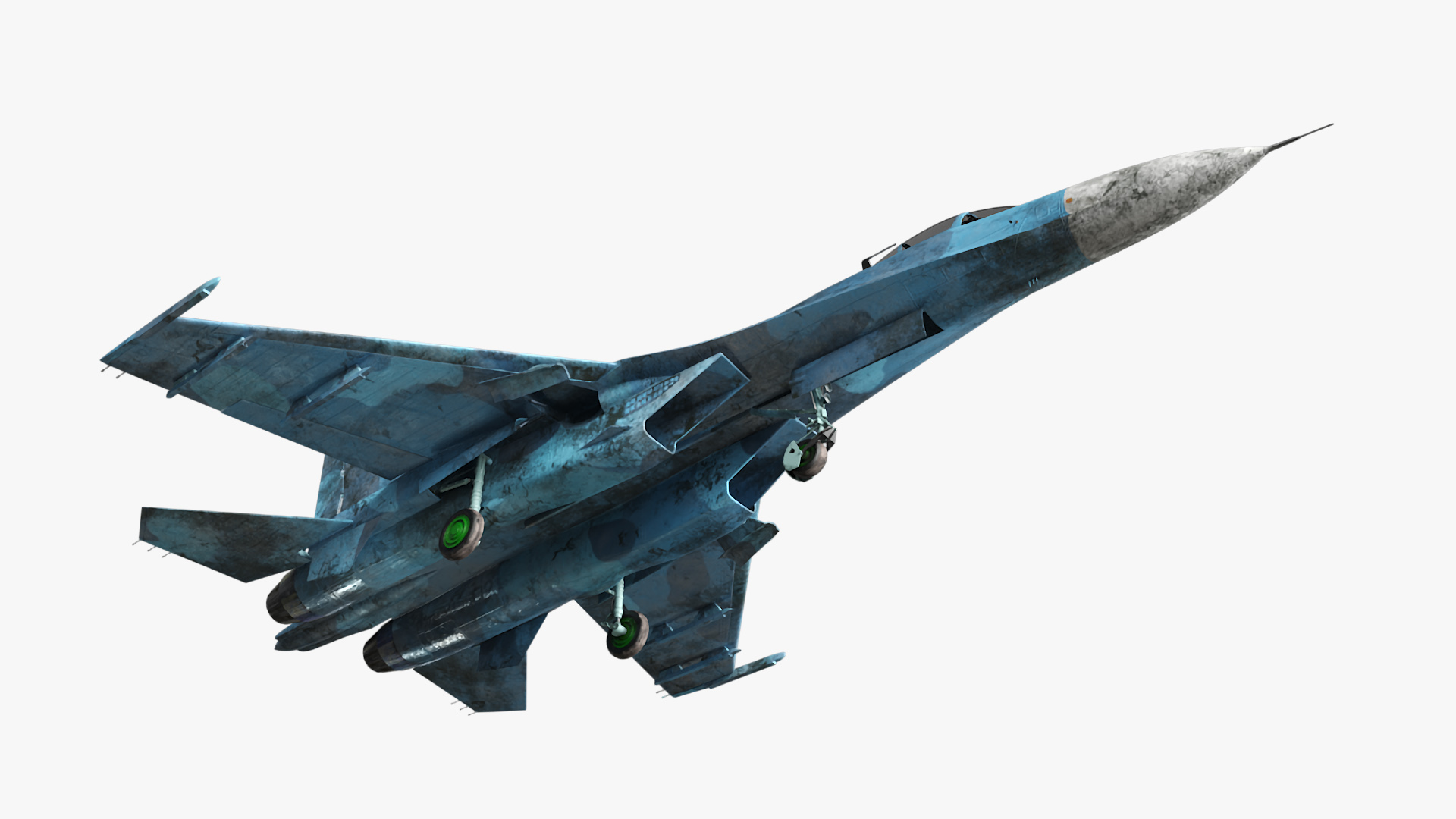 Abandoned Hardened Shelter Aircraft with Fighter Jet 3D
