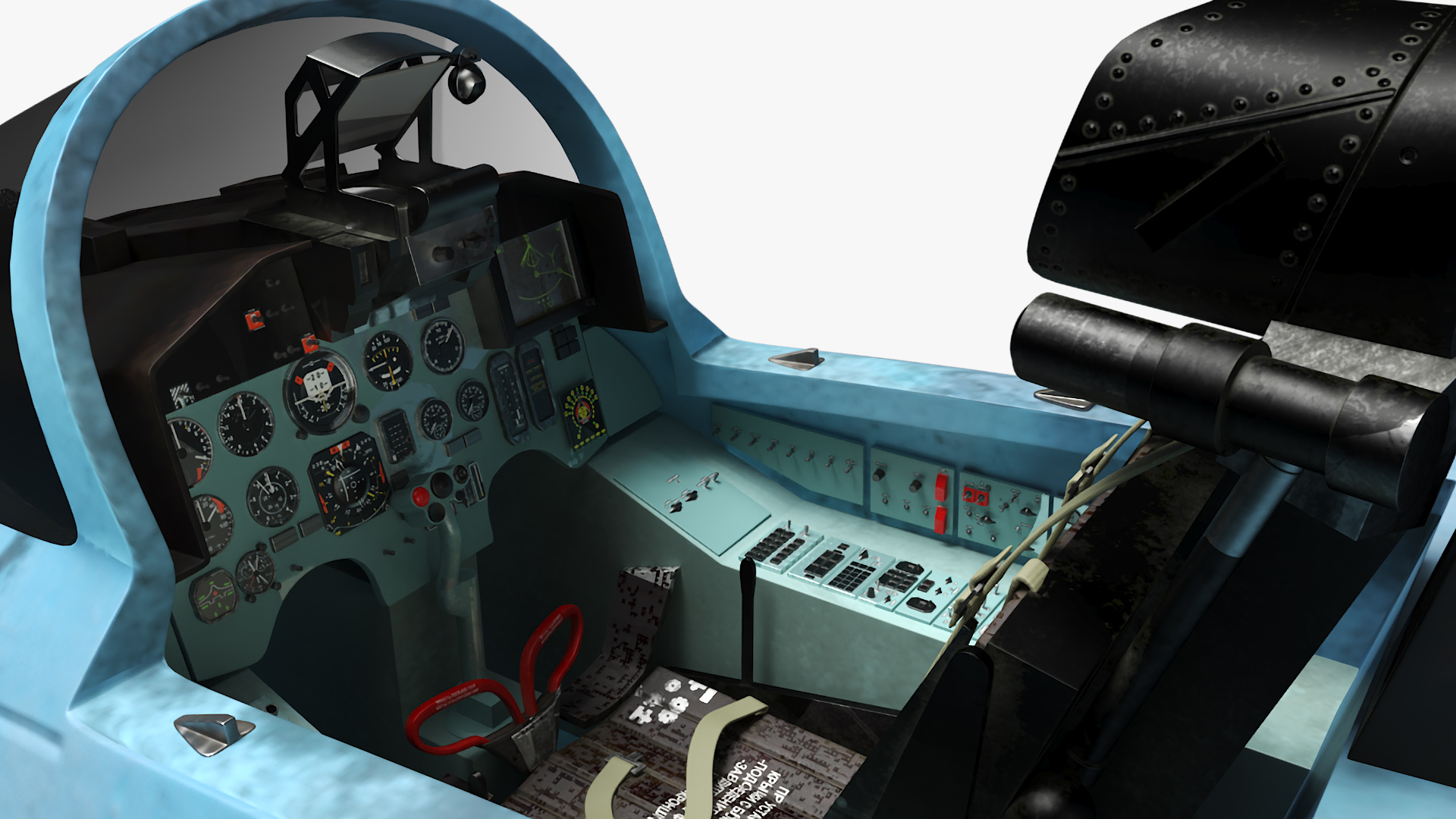 Abandoned Hardened Shelter Aircraft with Fighter Jet 3D