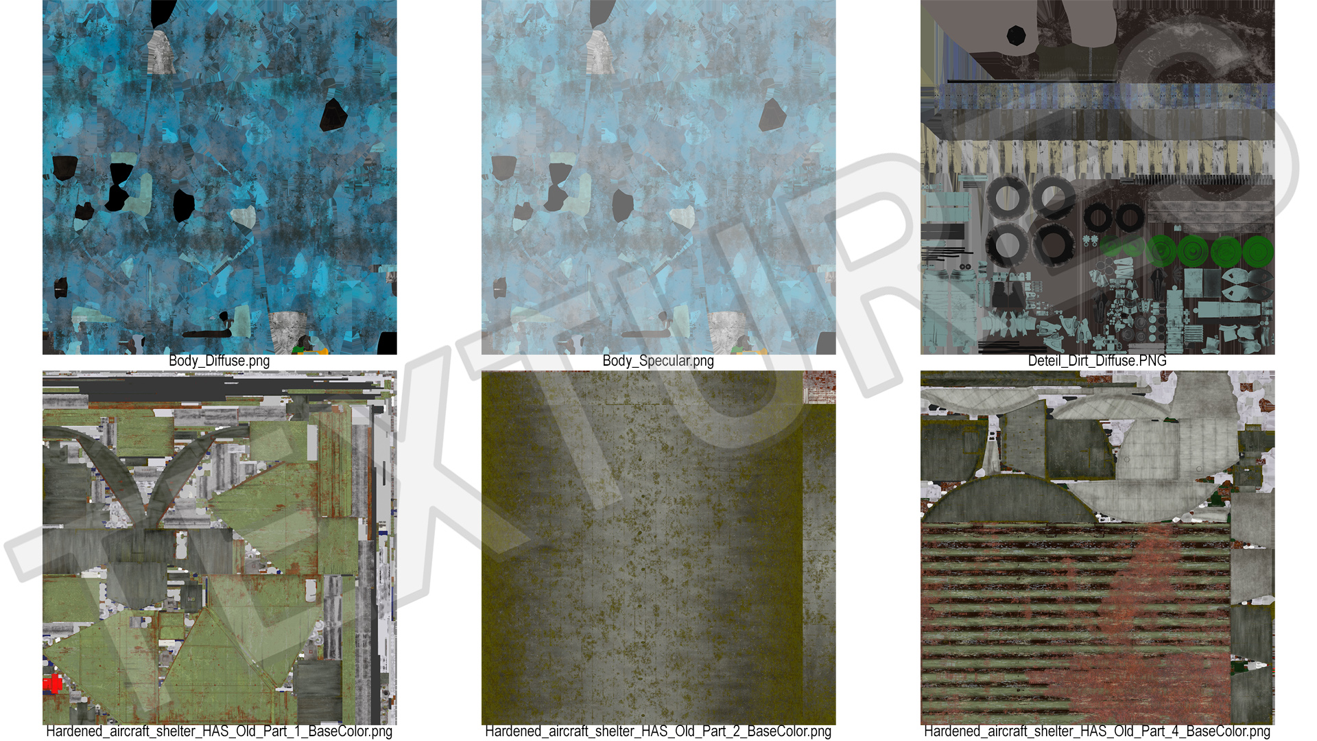 Abandoned Hardened Shelter Aircraft with Fighter Jet 3D