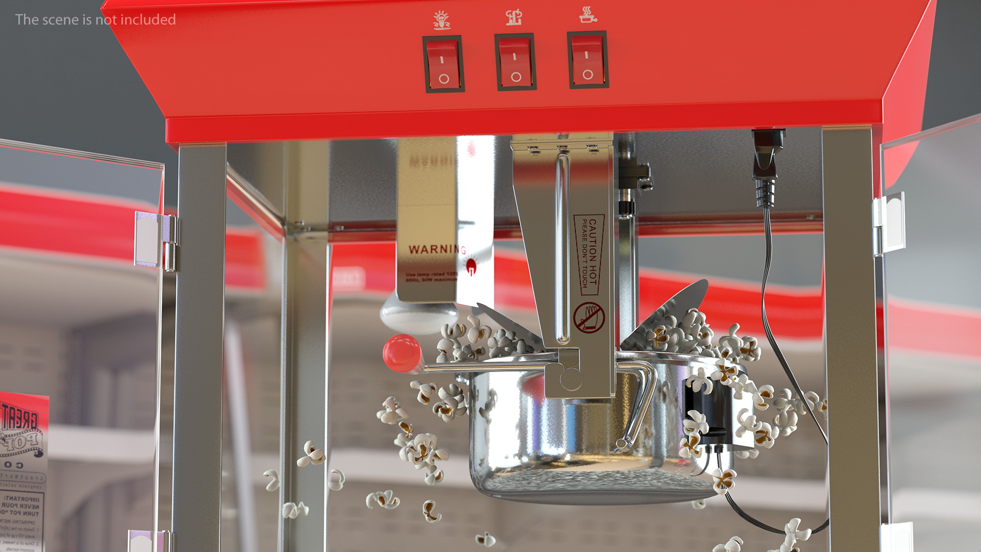 Great Northern Antique Style Popcorn Machine 3D model