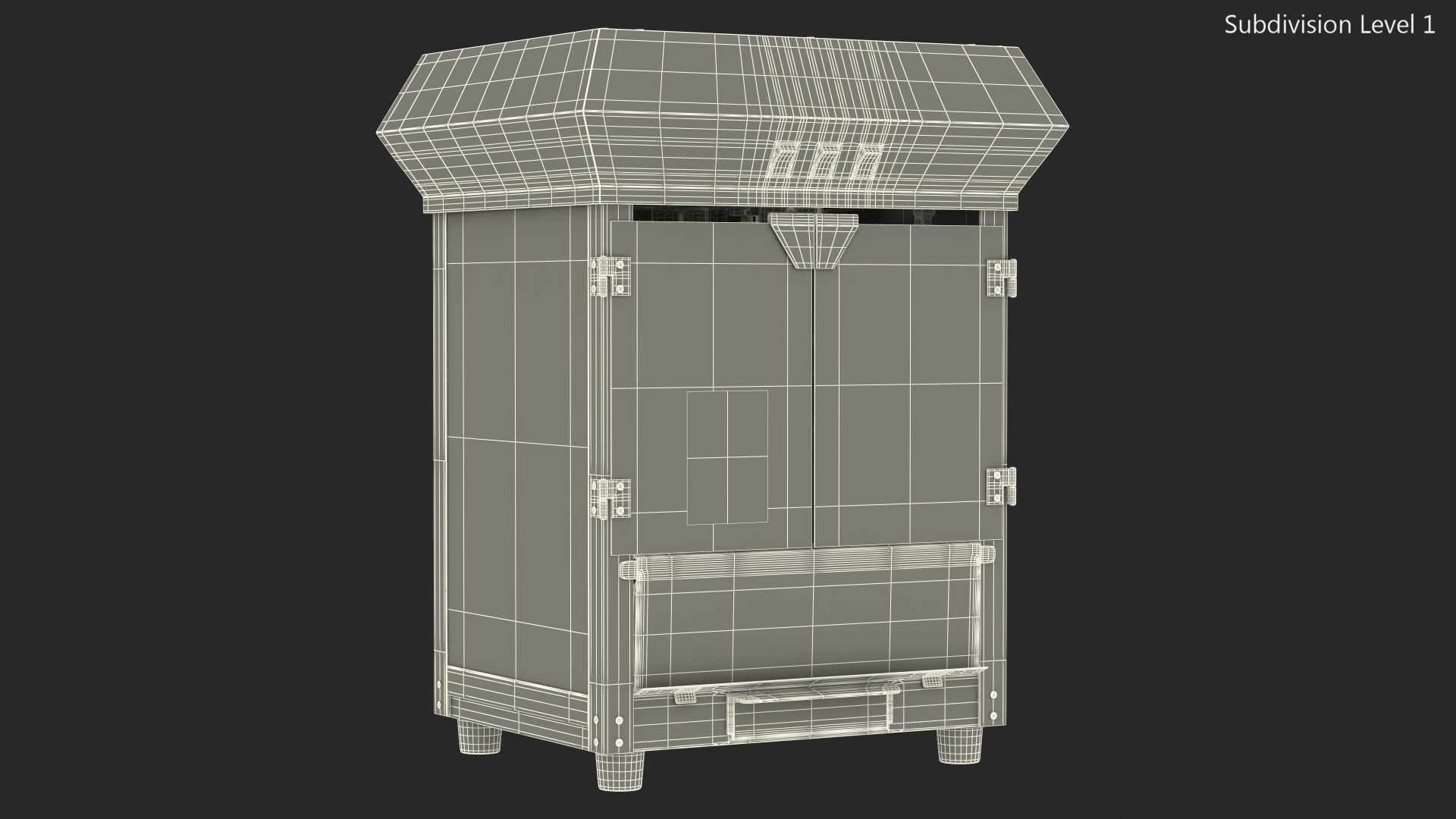 Great Northern Antique Style Popcorn Machine 3D model