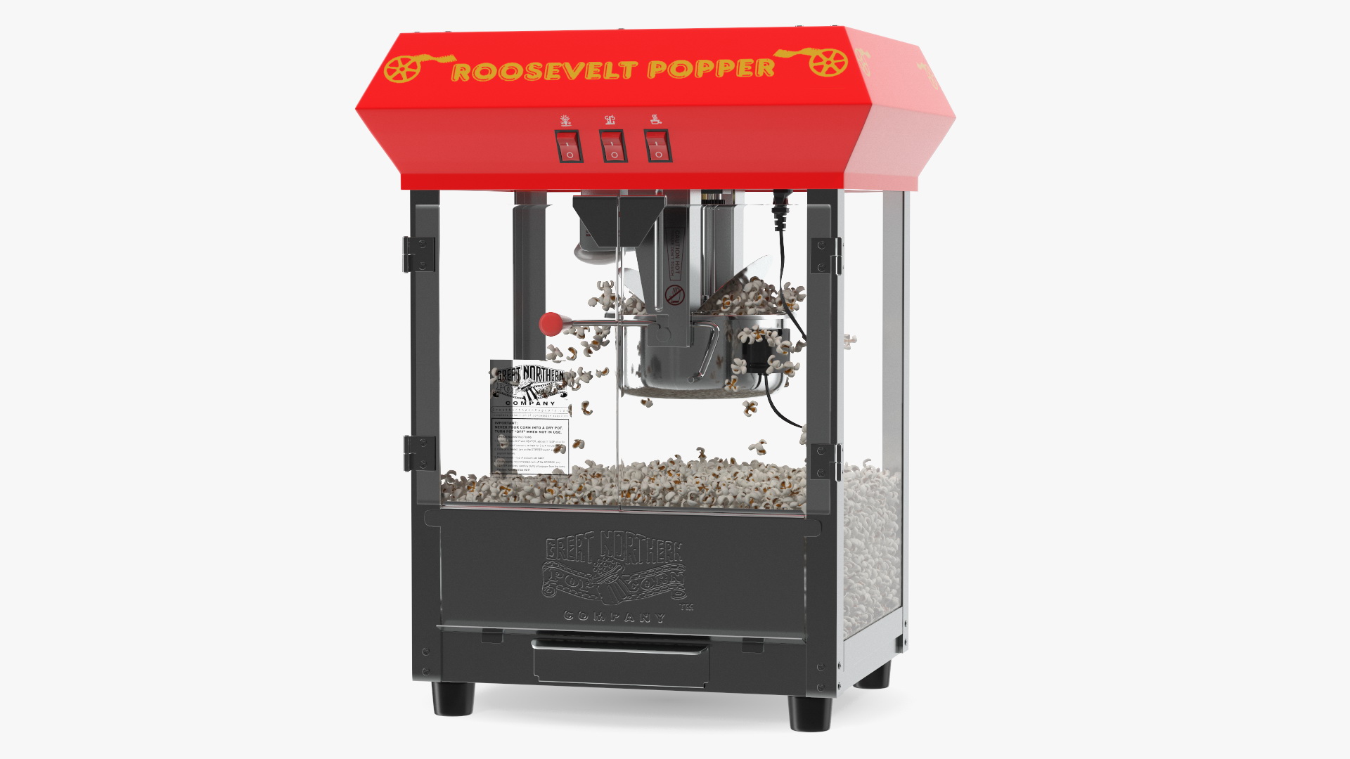 Great Northern Antique Style Popcorn Machine 3D model
