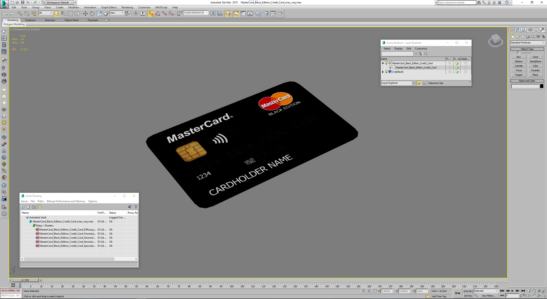 3D MasterCard Black Edition Credit Card