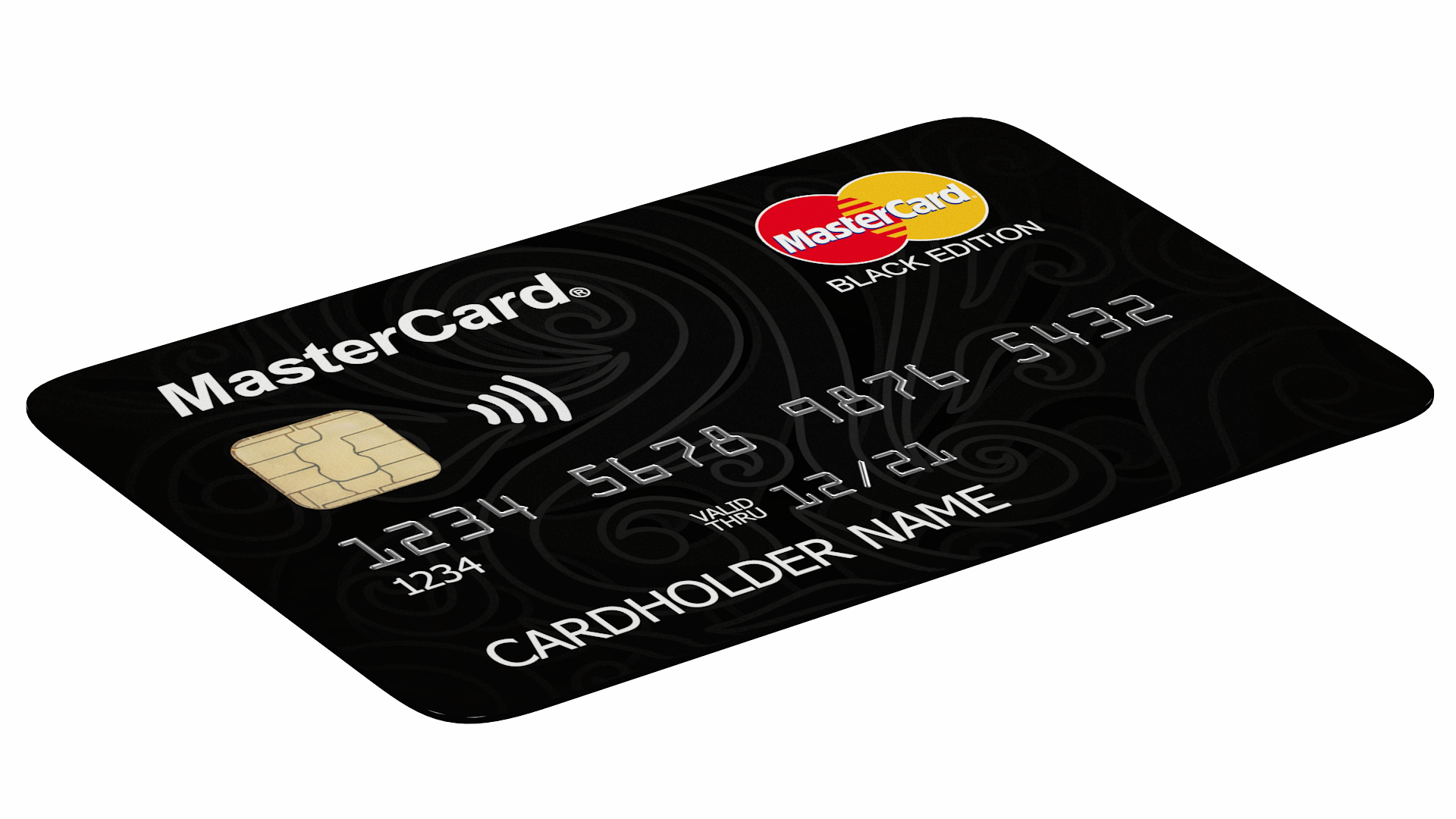 3D MasterCard Black Edition Credit Card