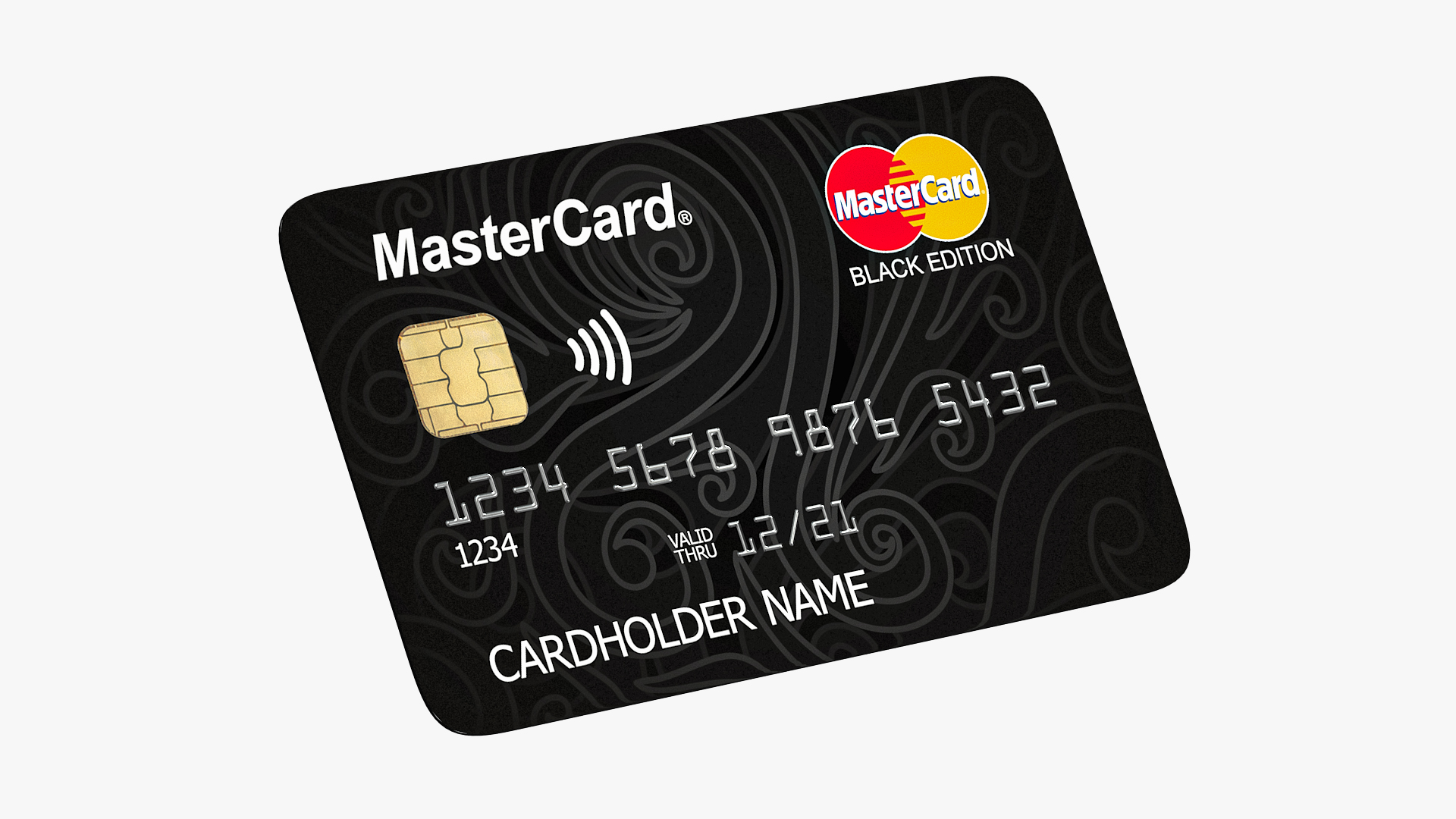 3D MasterCard Black Edition Credit Card