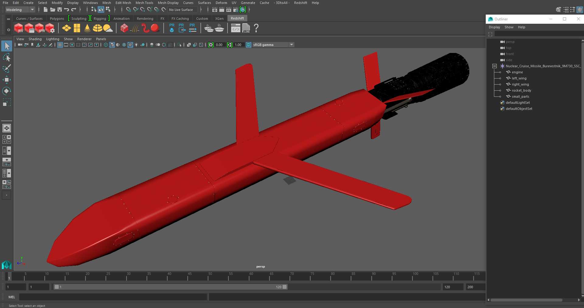 3D Nuclear Cruise Missile Burevestnik 9M730 SSC-X-9 Skyfall