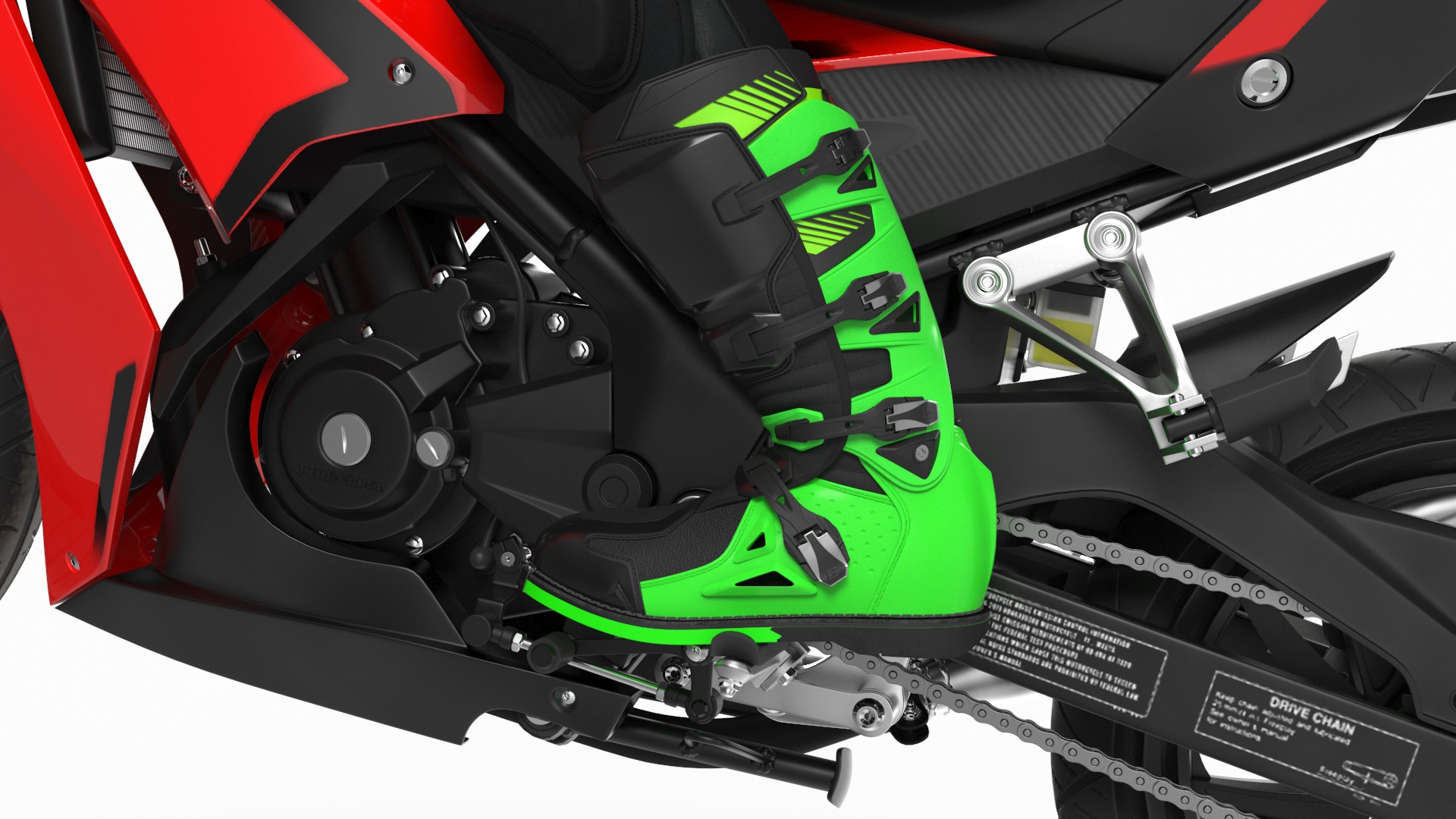 3D model Sport Motorcycle with Rider in Race Suit