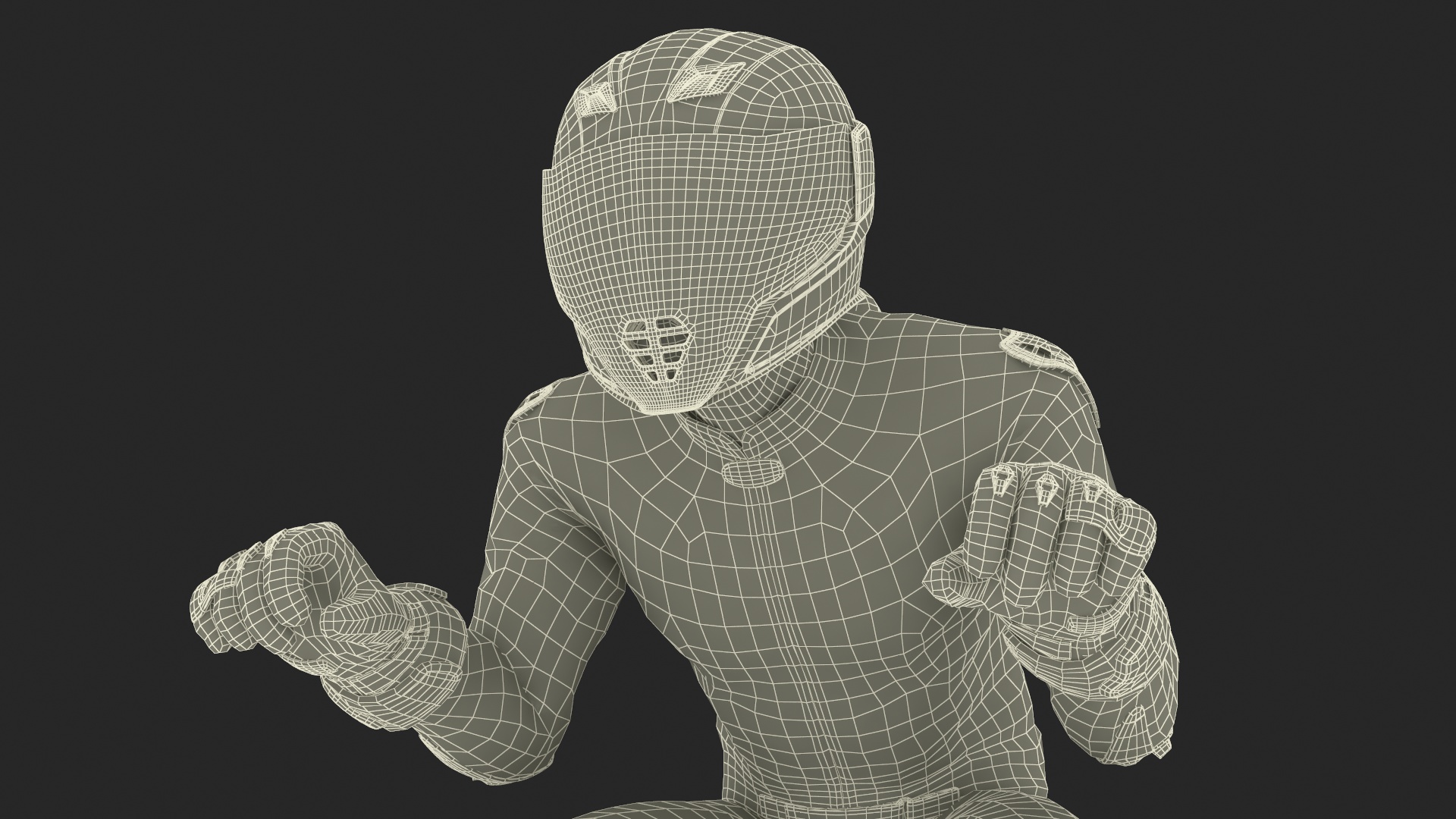 3D model Sport Motorcycle with Rider in Race Suit