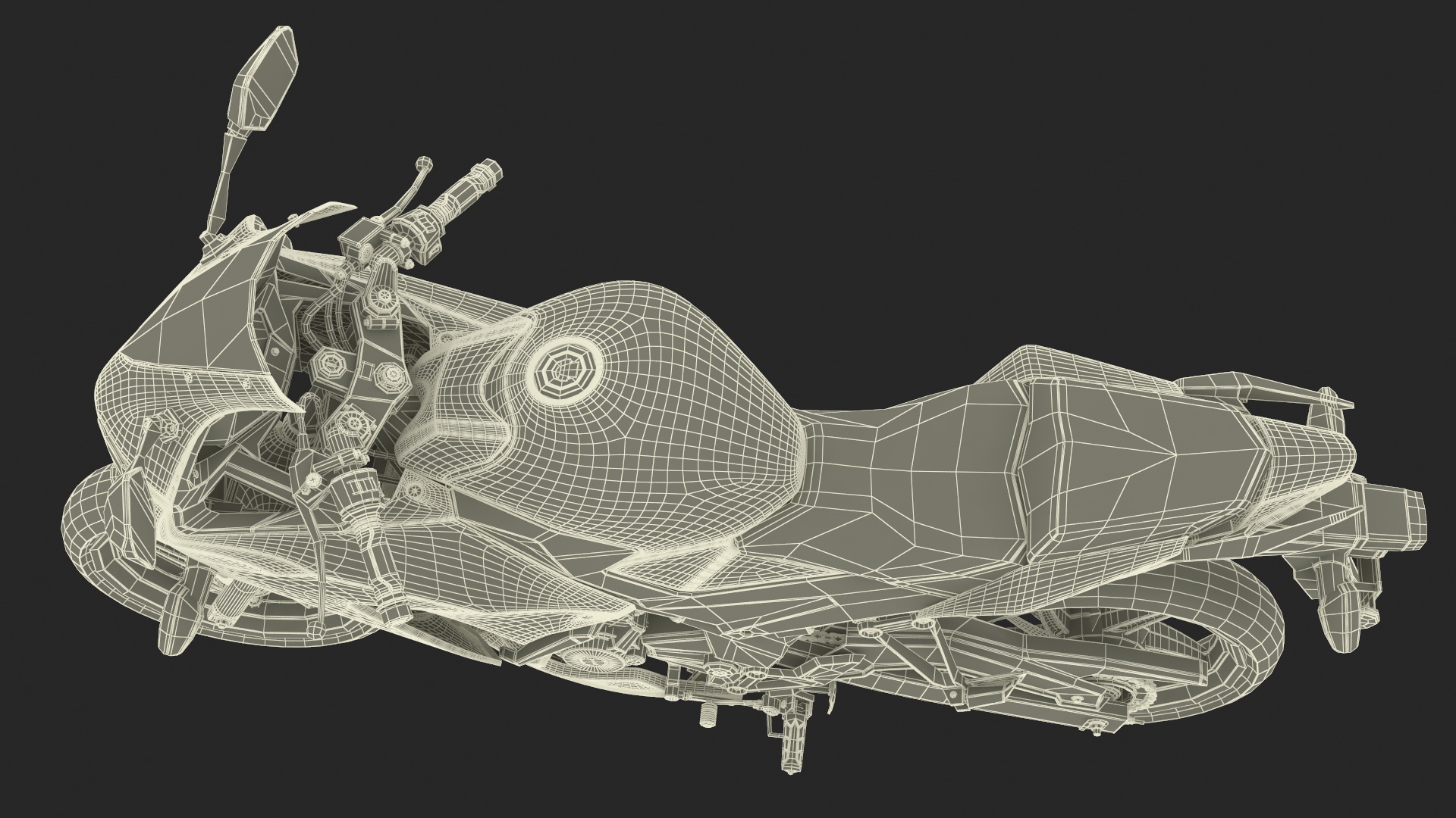 3D model Sport Motorcycle with Rider in Race Suit