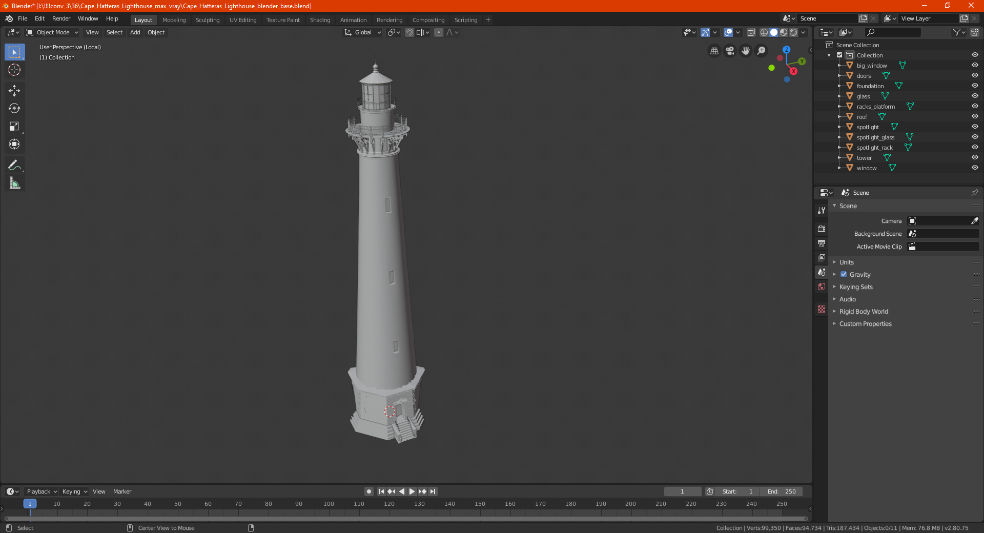 Cape Hatteras Lighthouse 3D model