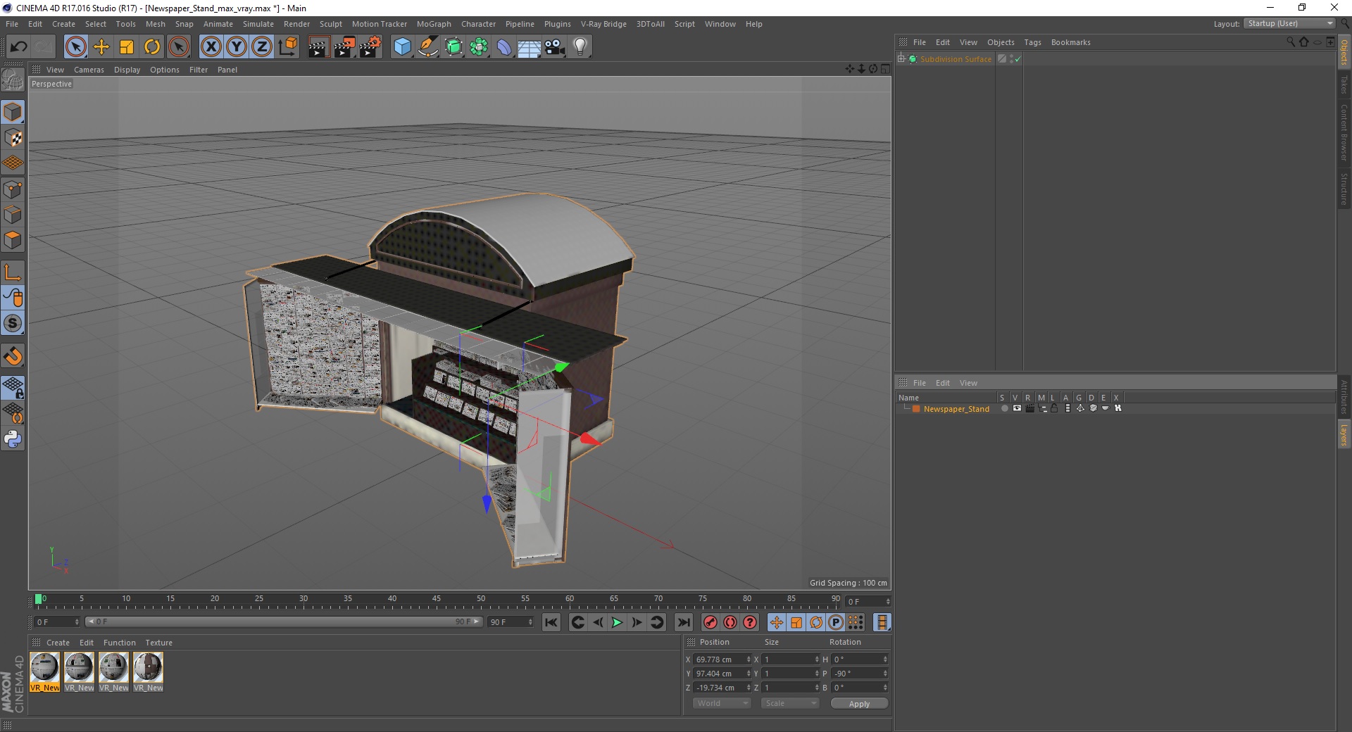 3D model Newspaper Stand