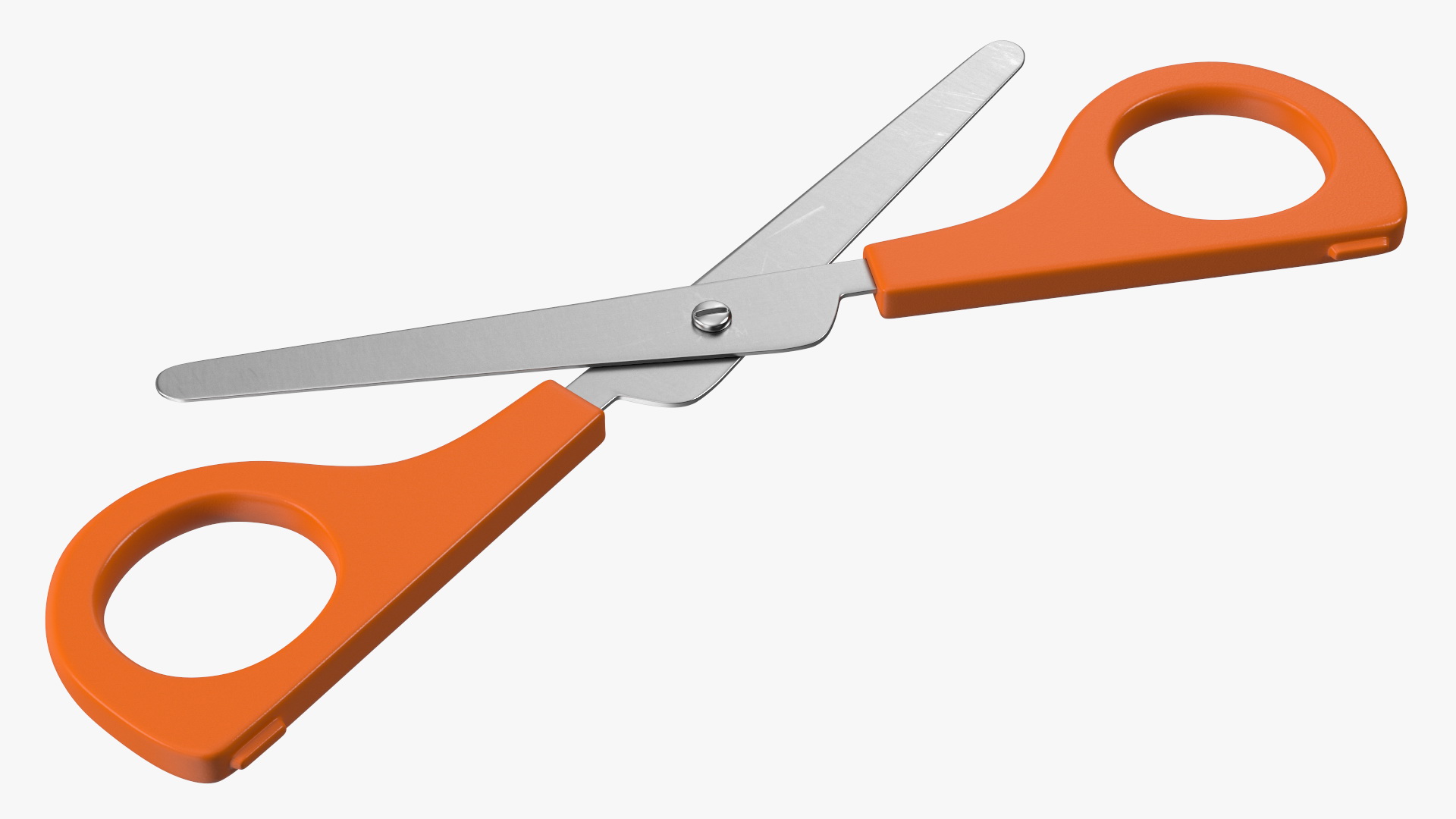 3D Orange Color Scissors