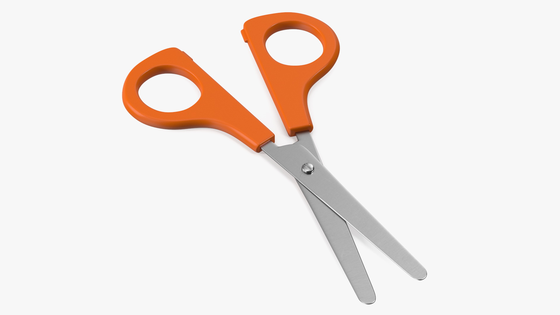 3D Orange Color Scissors