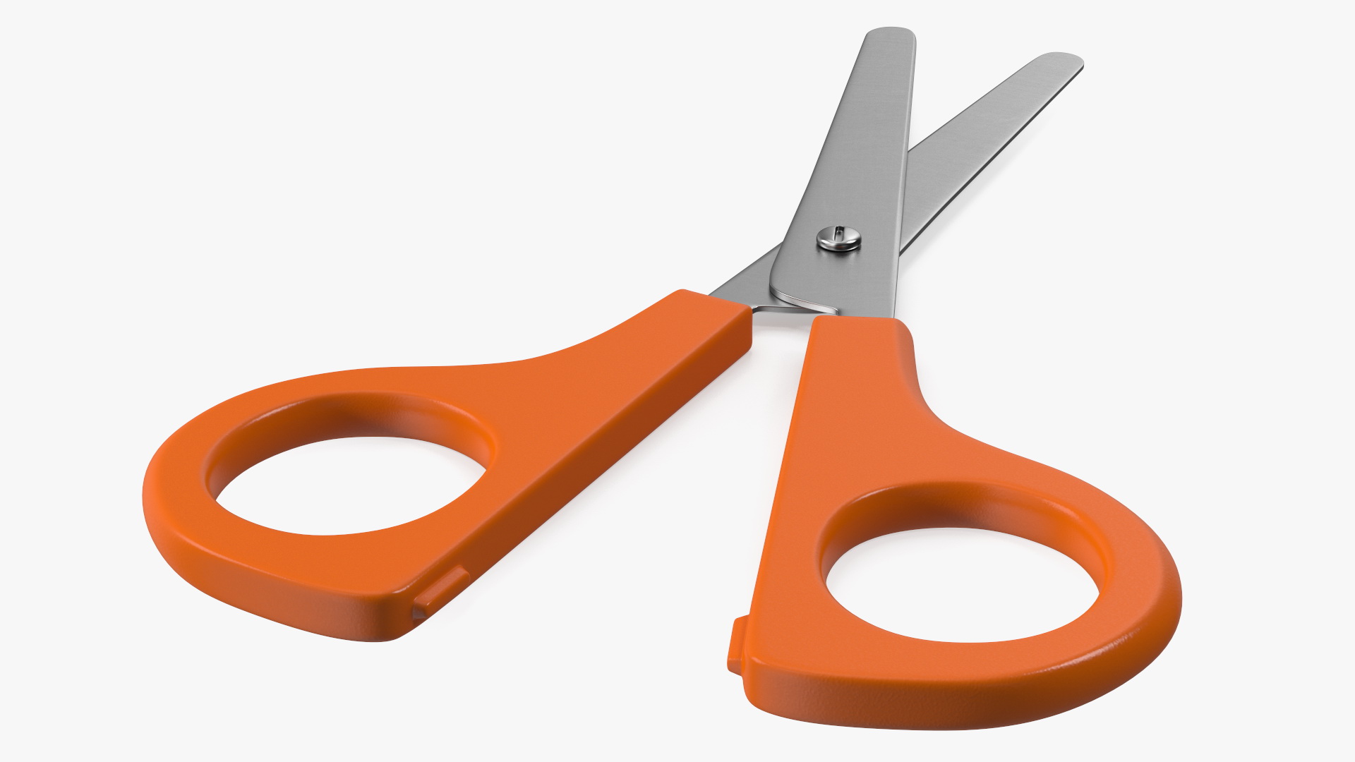 3D Orange Color Scissors
