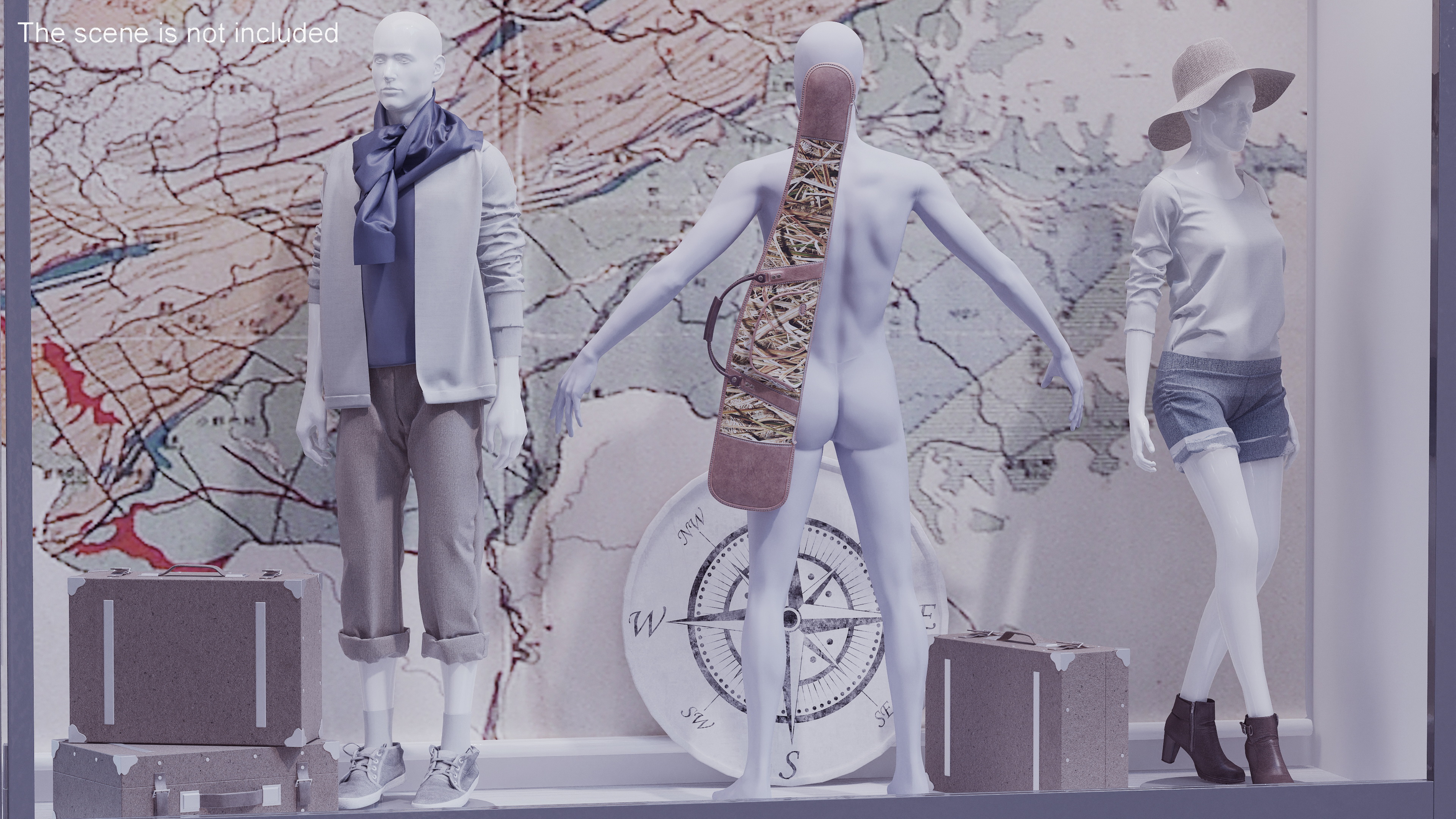 3D model Hunting Rifle Bag on Mannequin