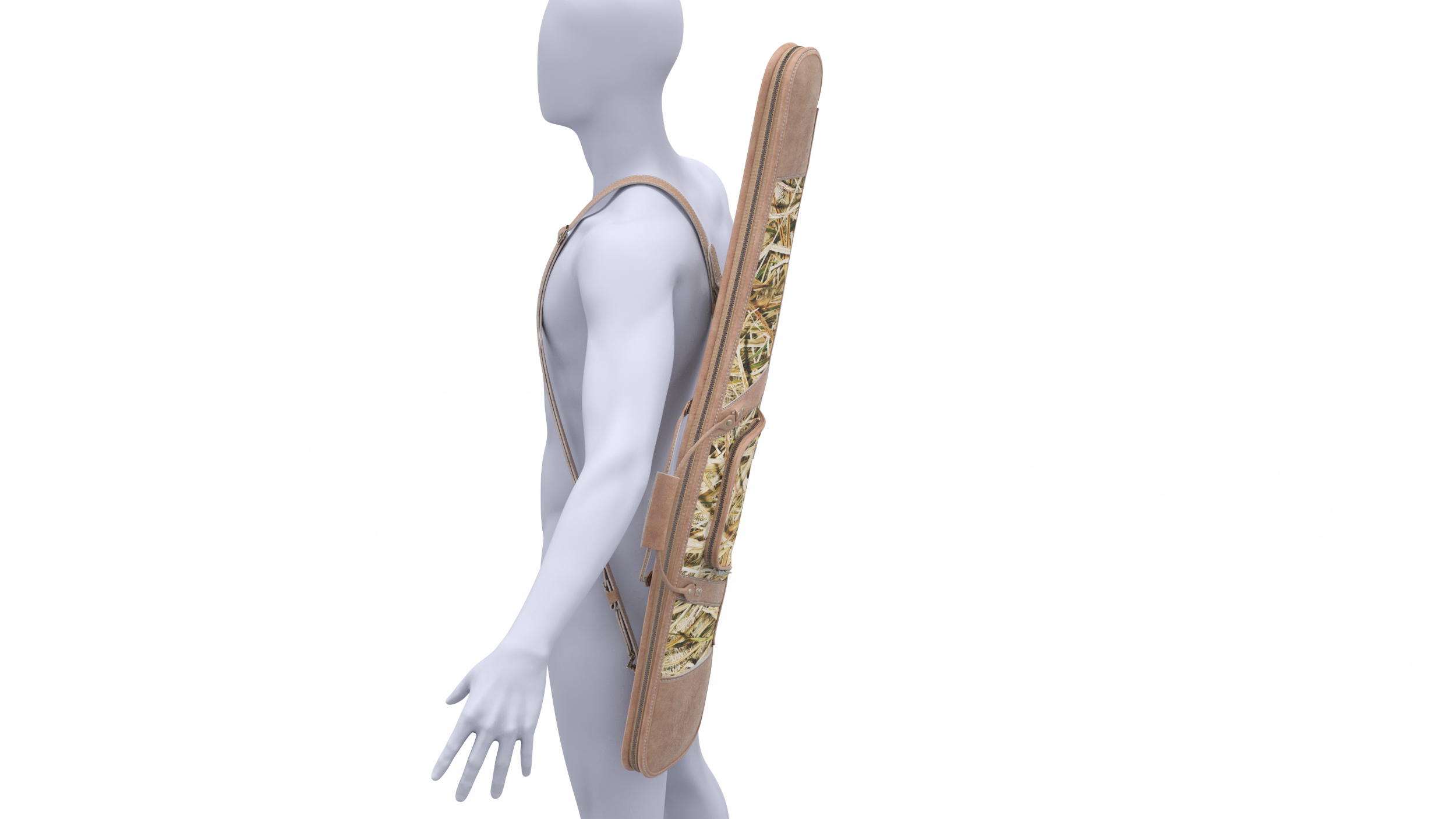 3D model Hunting Rifle Bag on Mannequin