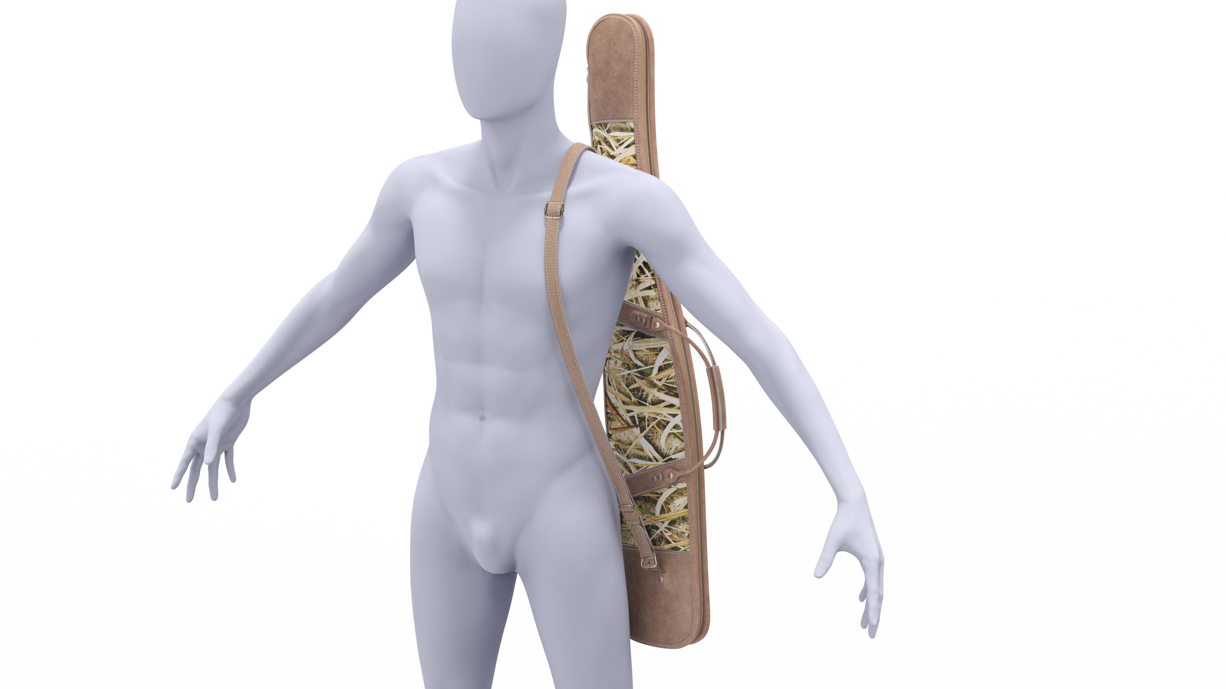 3D model Hunting Rifle Bag on Mannequin
